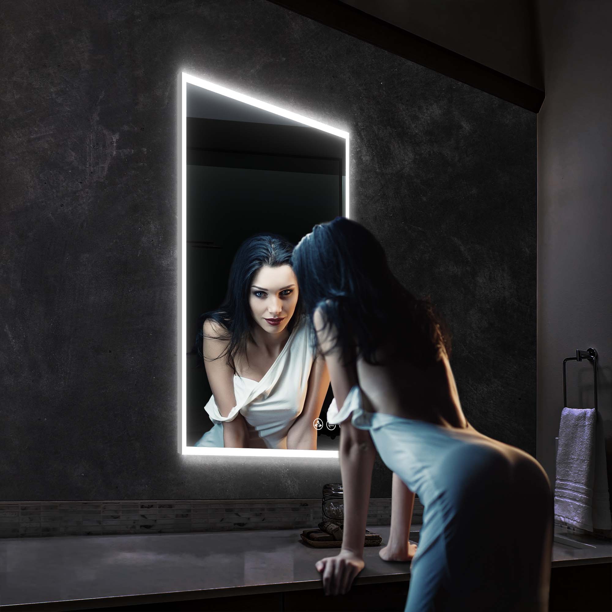 Blossom Beta LED Mirror with Frosted Sides LED M2