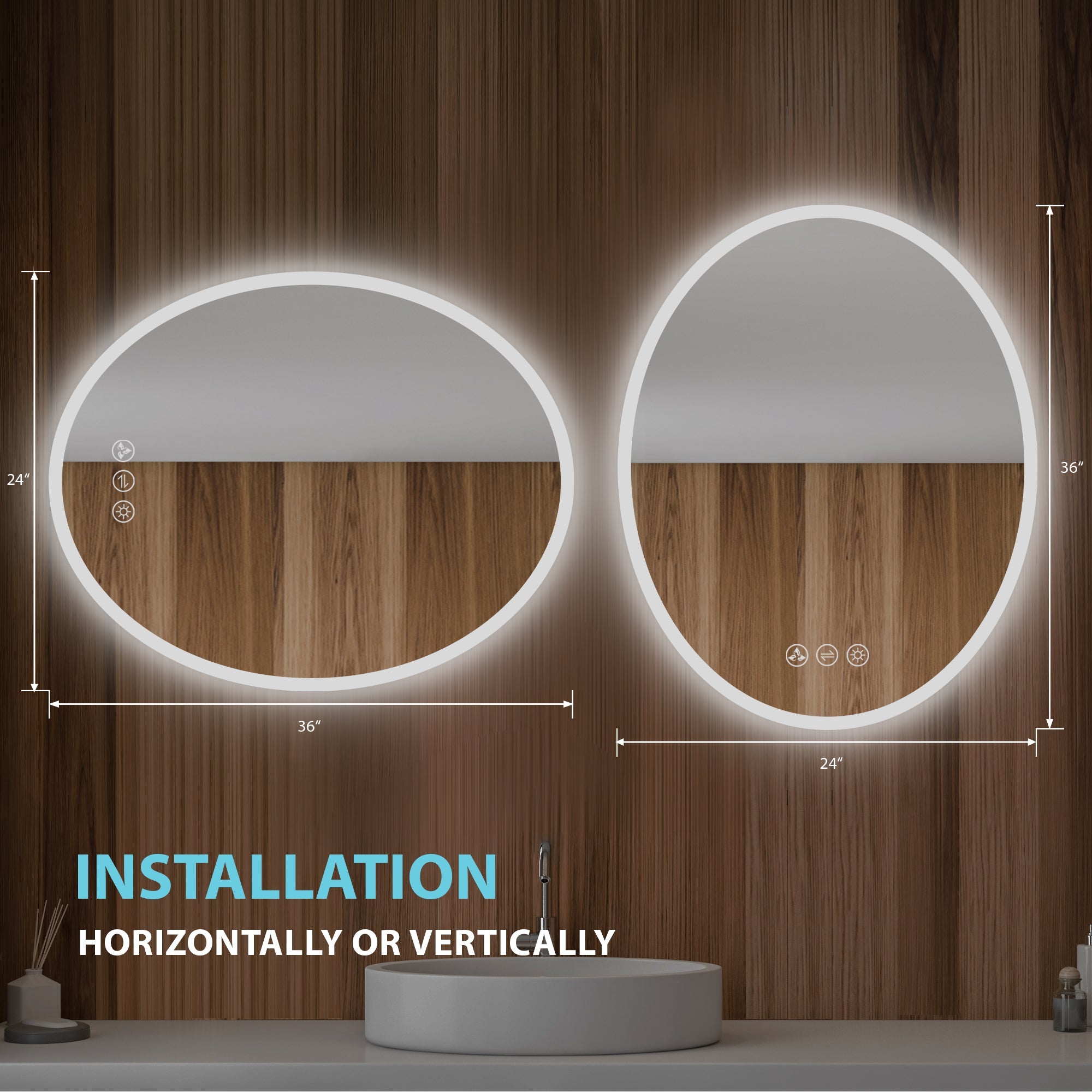 Blossom Oval LED Mirror LED M6
