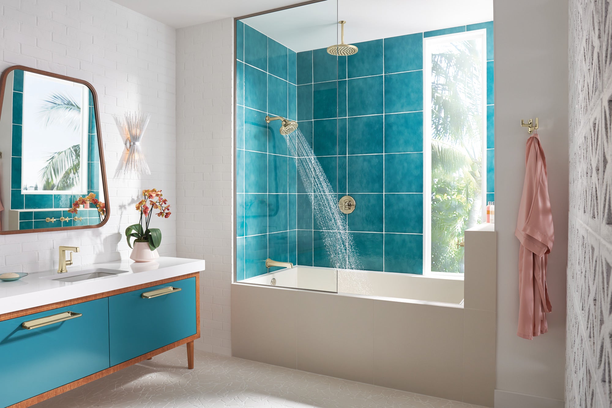 Brizo Essential™ Shower 6" Ceiling Mount Shower Arm And Round Flange