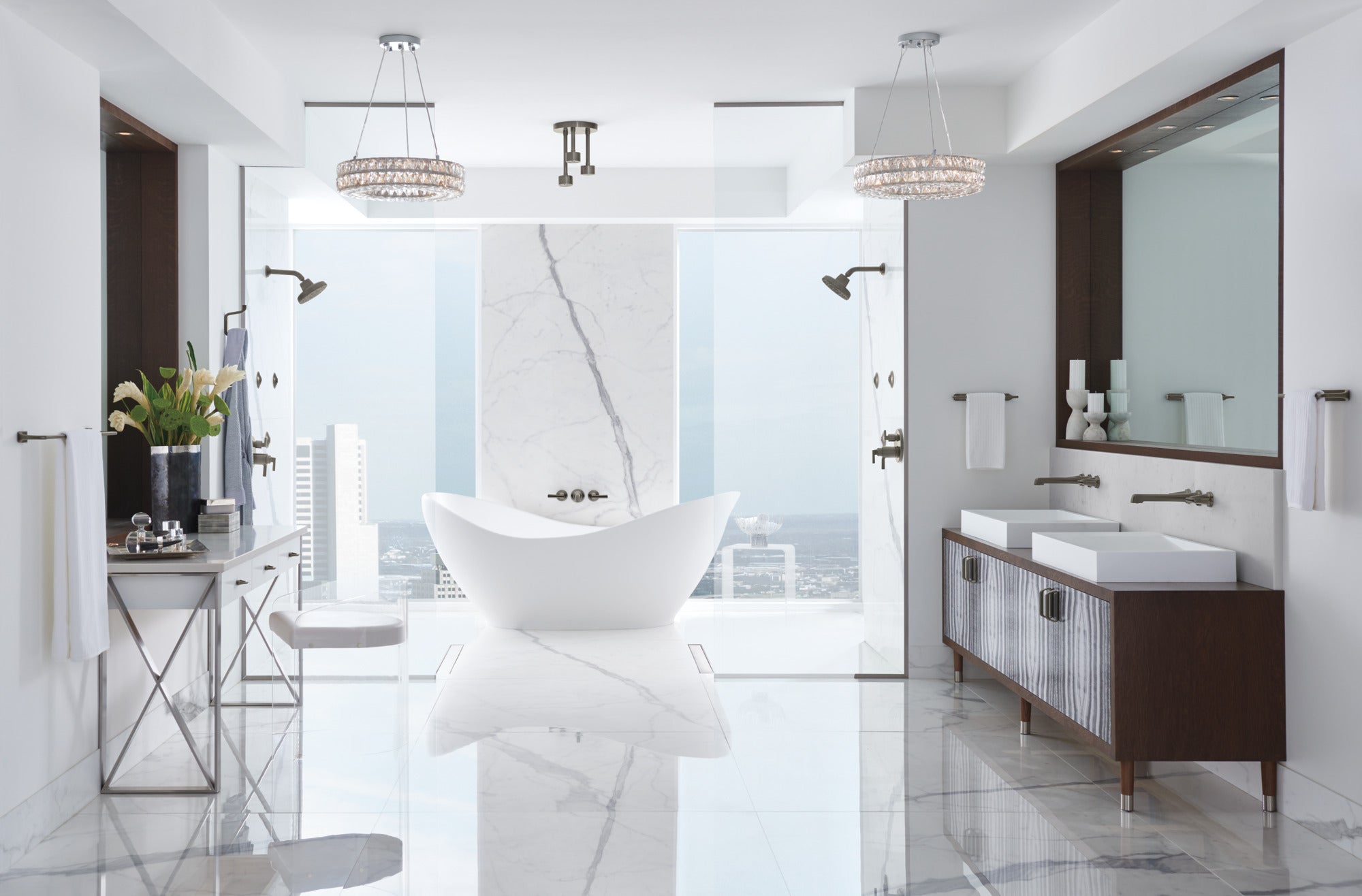 Brizo Levoir™ Two-Handle Wall Mount Lavatory Faucet - Less Handles 1.5 GPM