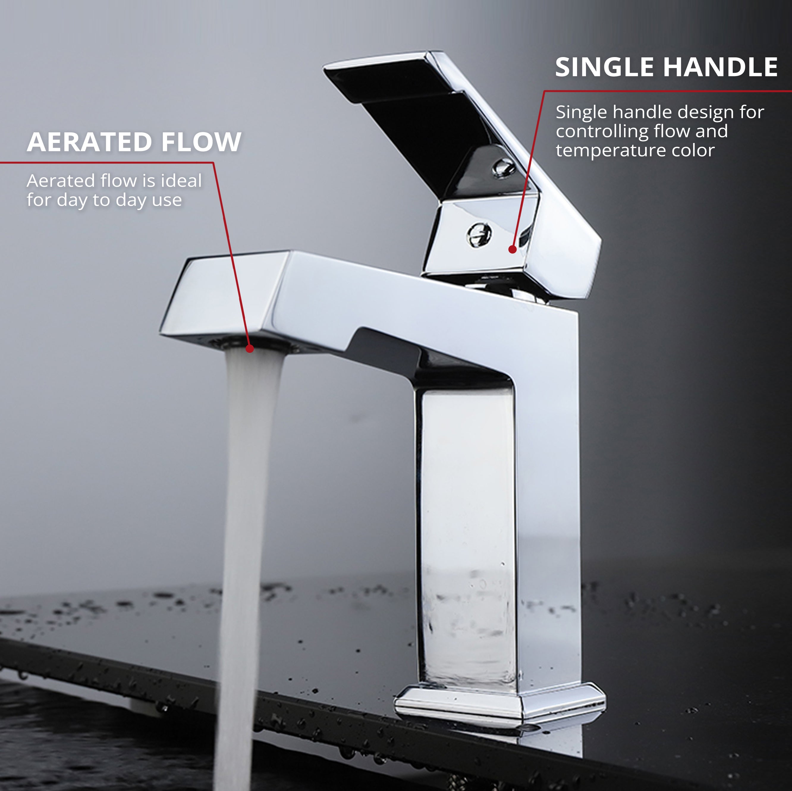 Labaro Single Hole Brass Bathroom Faucet