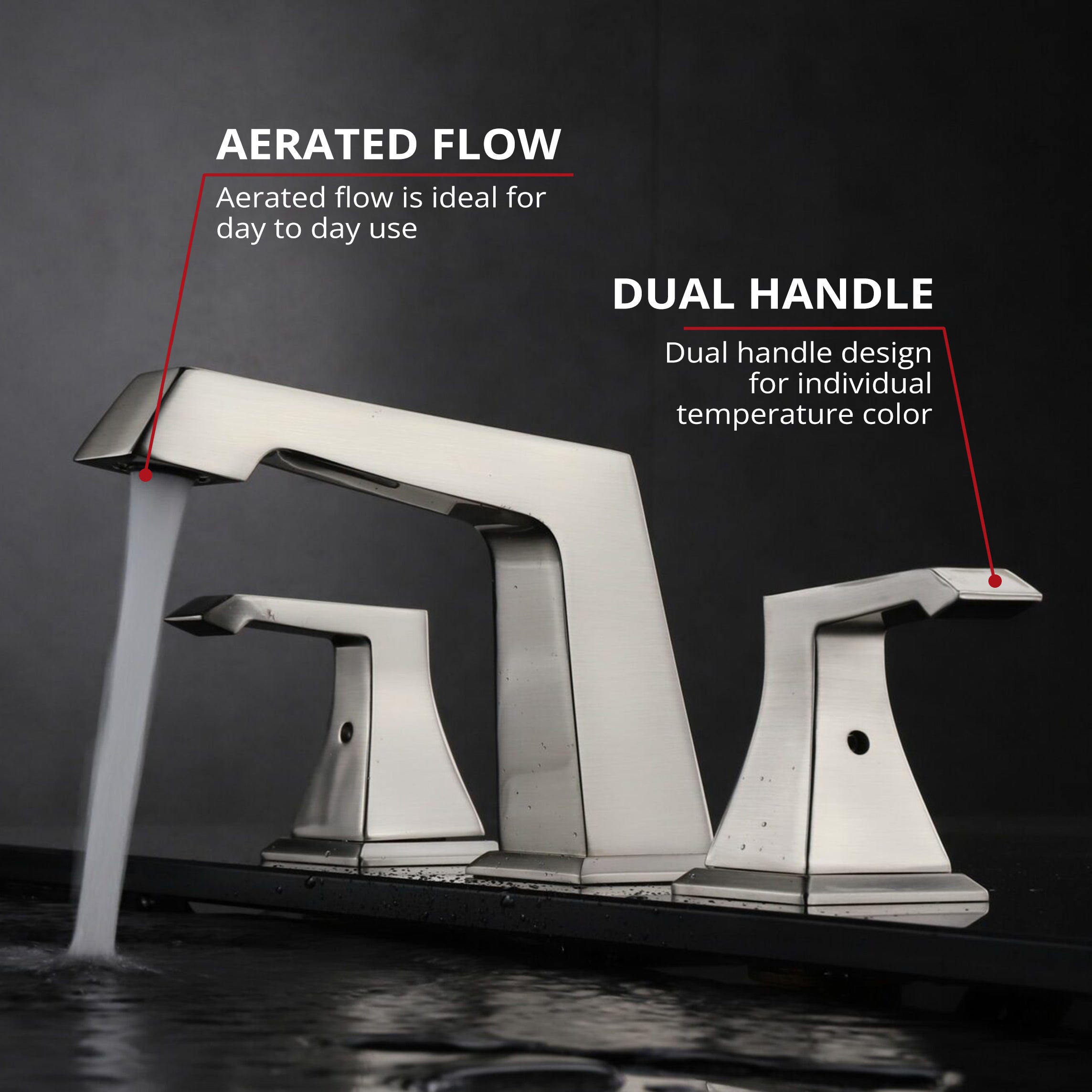 Balduina 8 in. Widespread 3-Hole Brass Bathroom Faucet