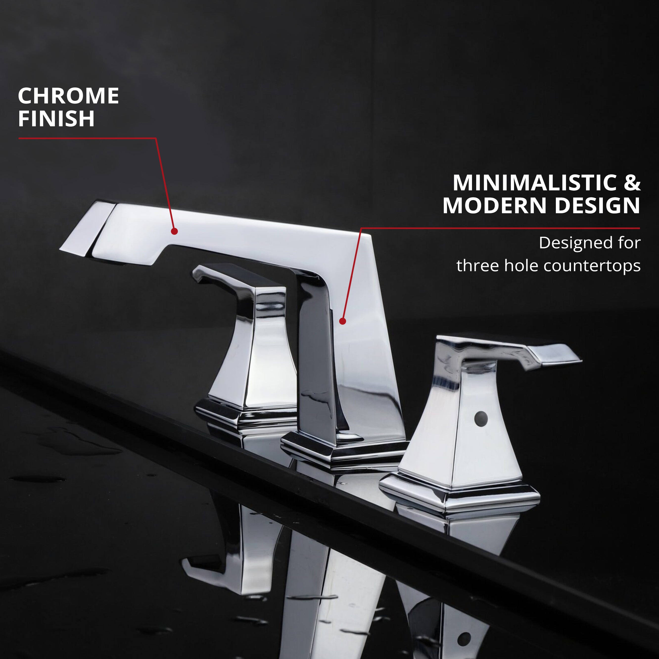Balduina 8 in. Widespread 3-Hole Brass Bathroom Faucet