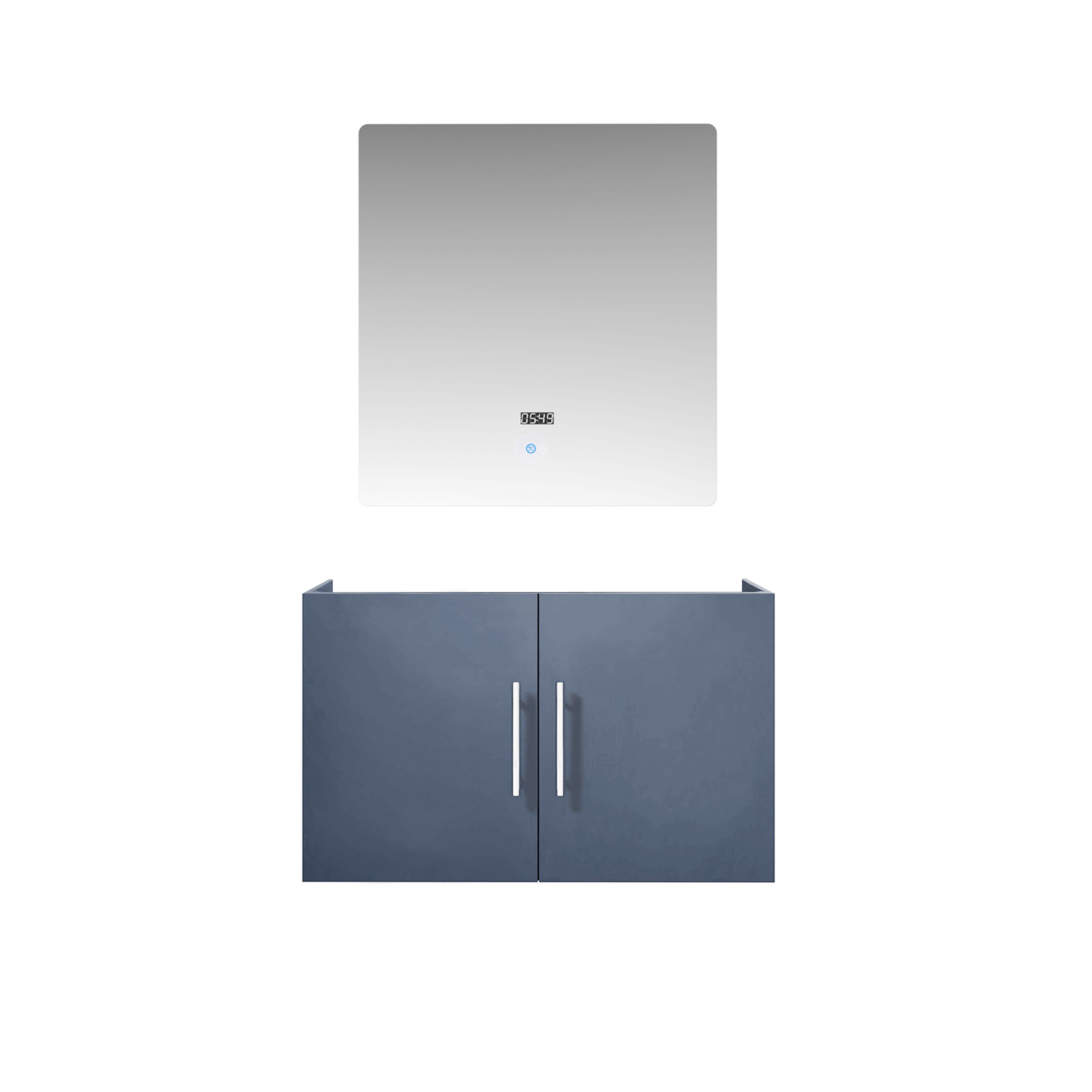 Geneva 30 in. W x 22 in. D Dark Grey Bath Vanity