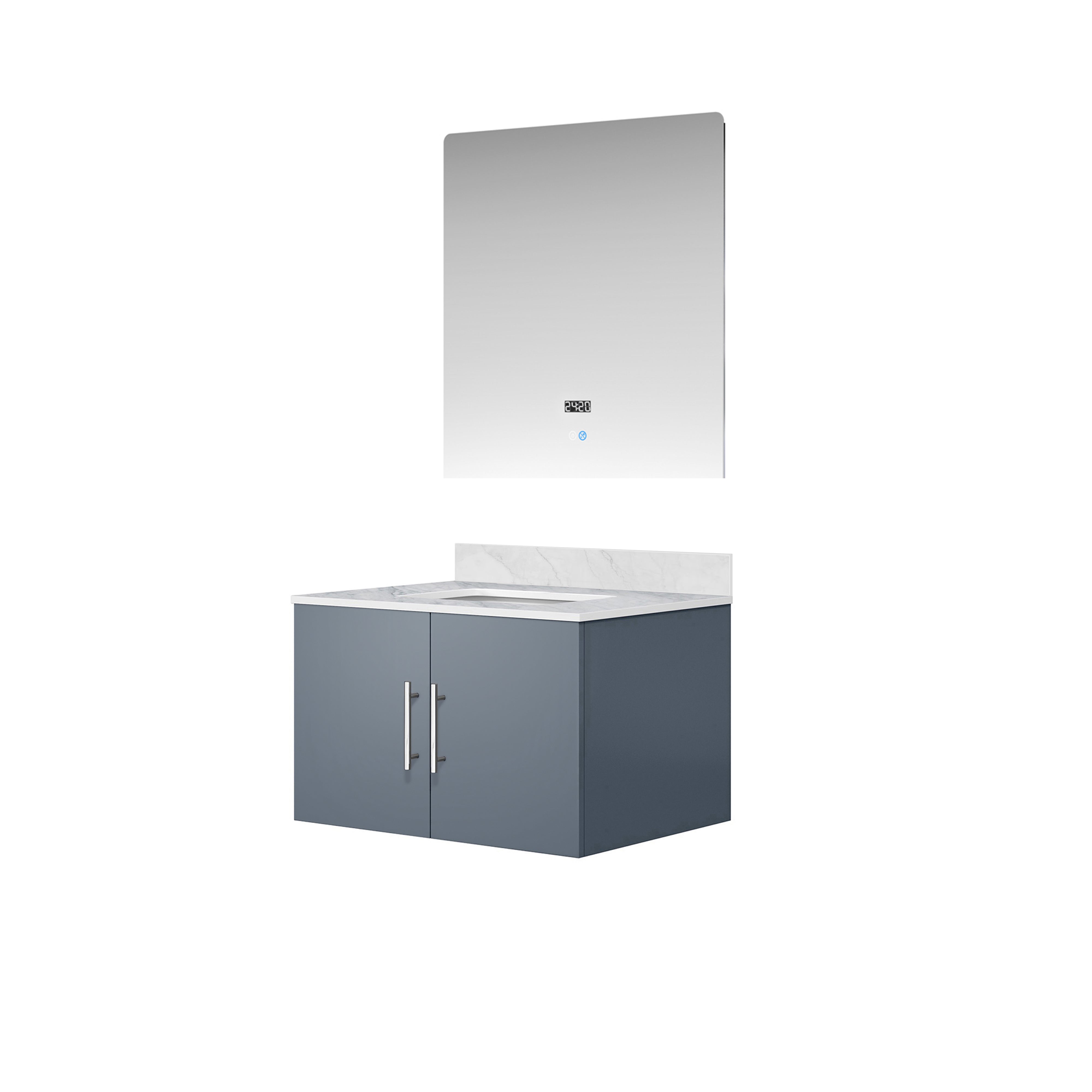 Geneva 30 in. W x 22 in. D Dark Grey Bath Vanity