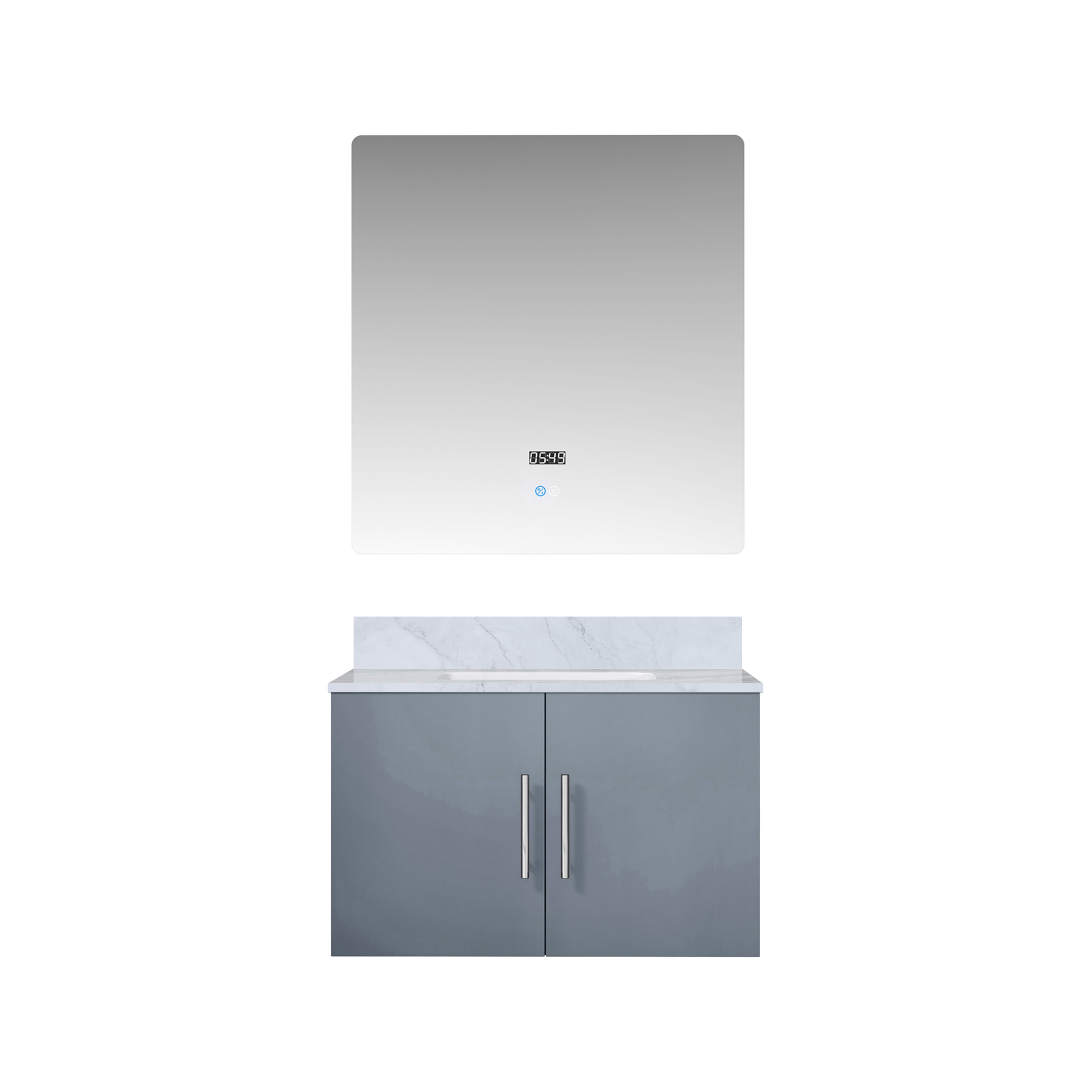 Geneva 30 in. W x 22 in. D Dark Grey Bath Vanity