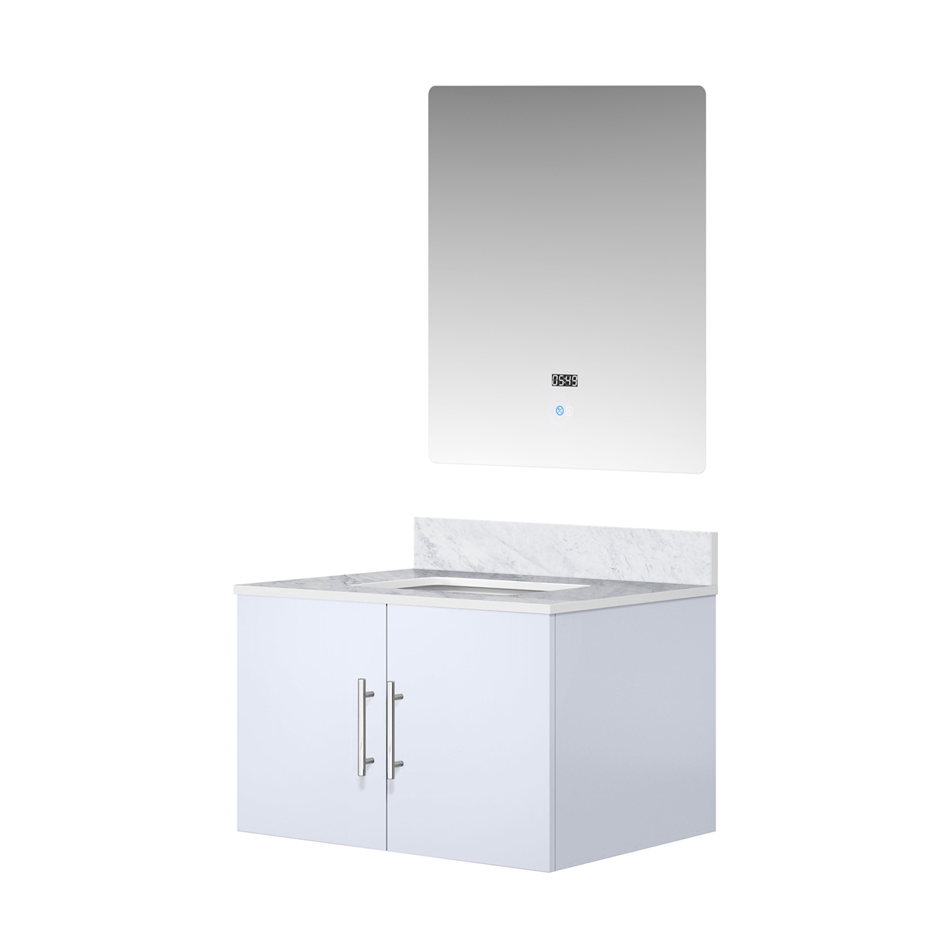 Geneva 30 in. W x 22 in. D Glossy White Bath Vanity