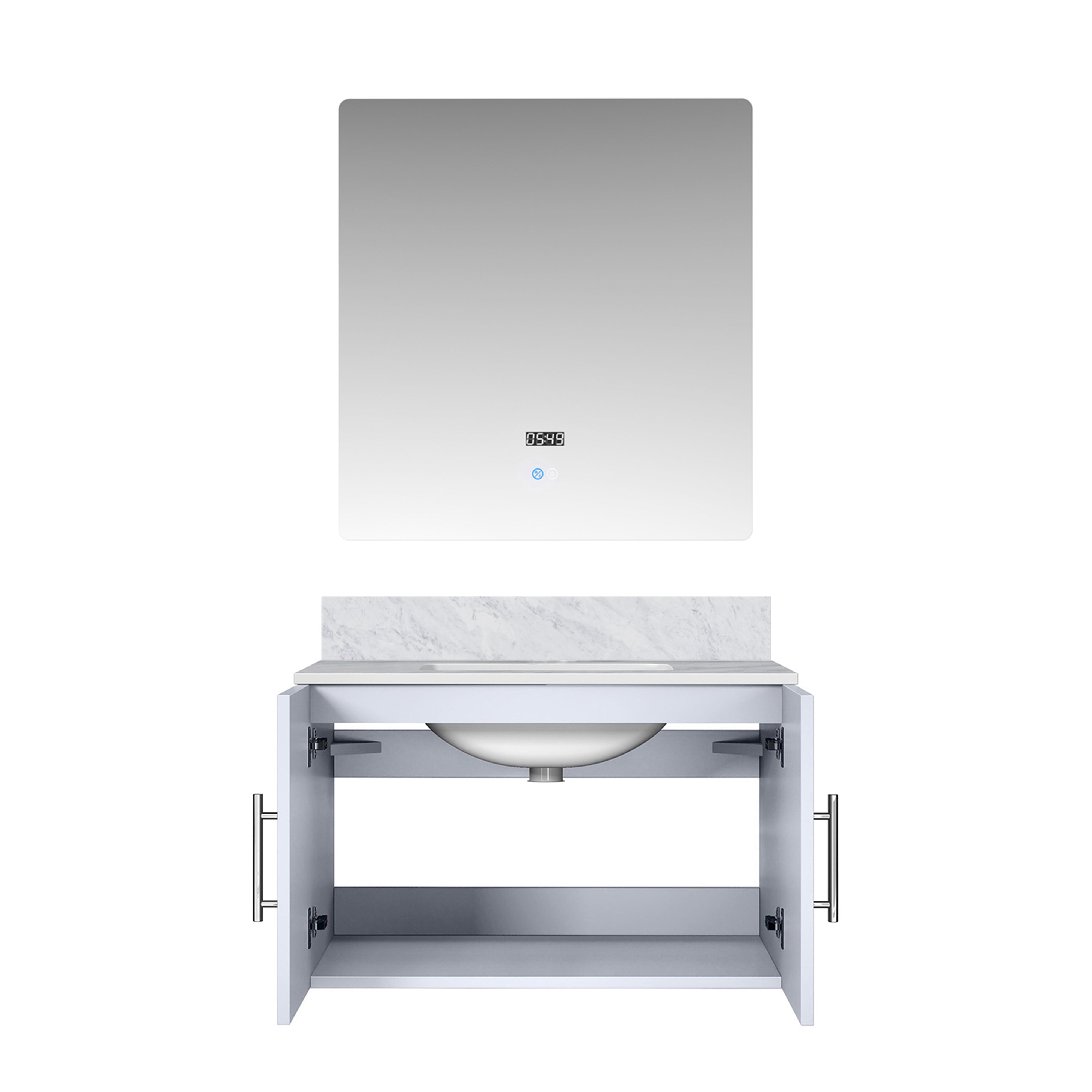 Geneva 30 in. W x 22 in. D Glossy White Bath Vanity