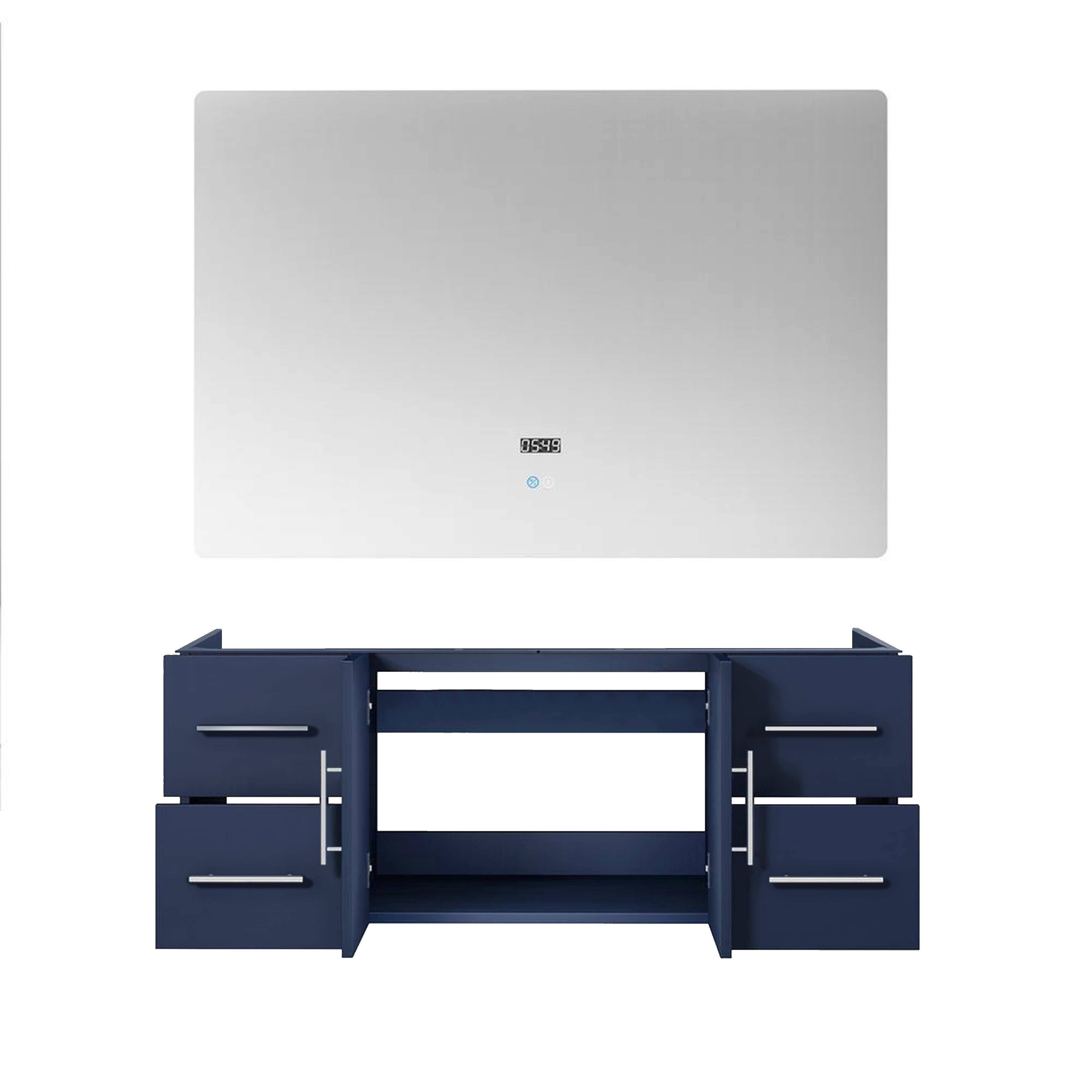 Geneva 48 in. W x 22 in. D Navy Blue Bath Vanity