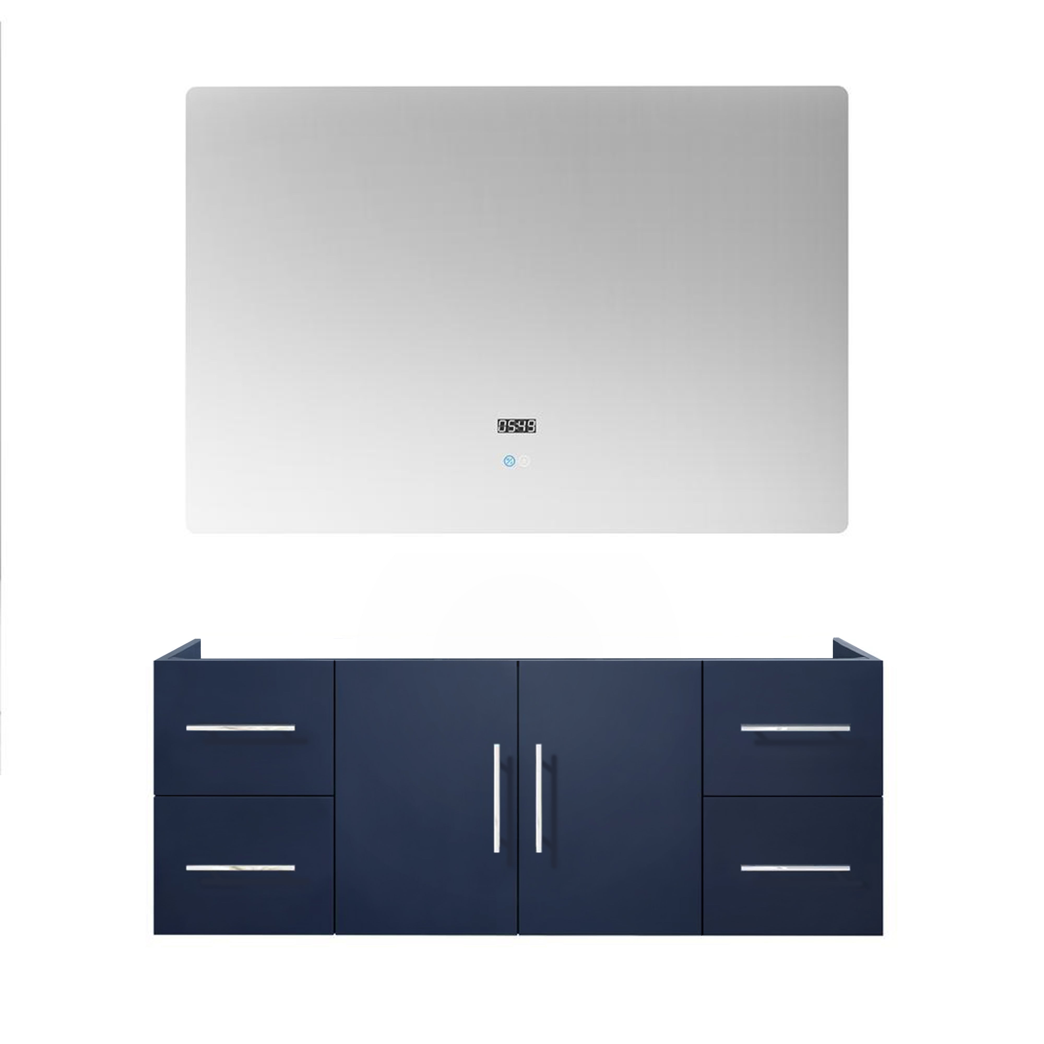 Geneva 48 in. W x 22 in. D Navy Blue Bath Vanity