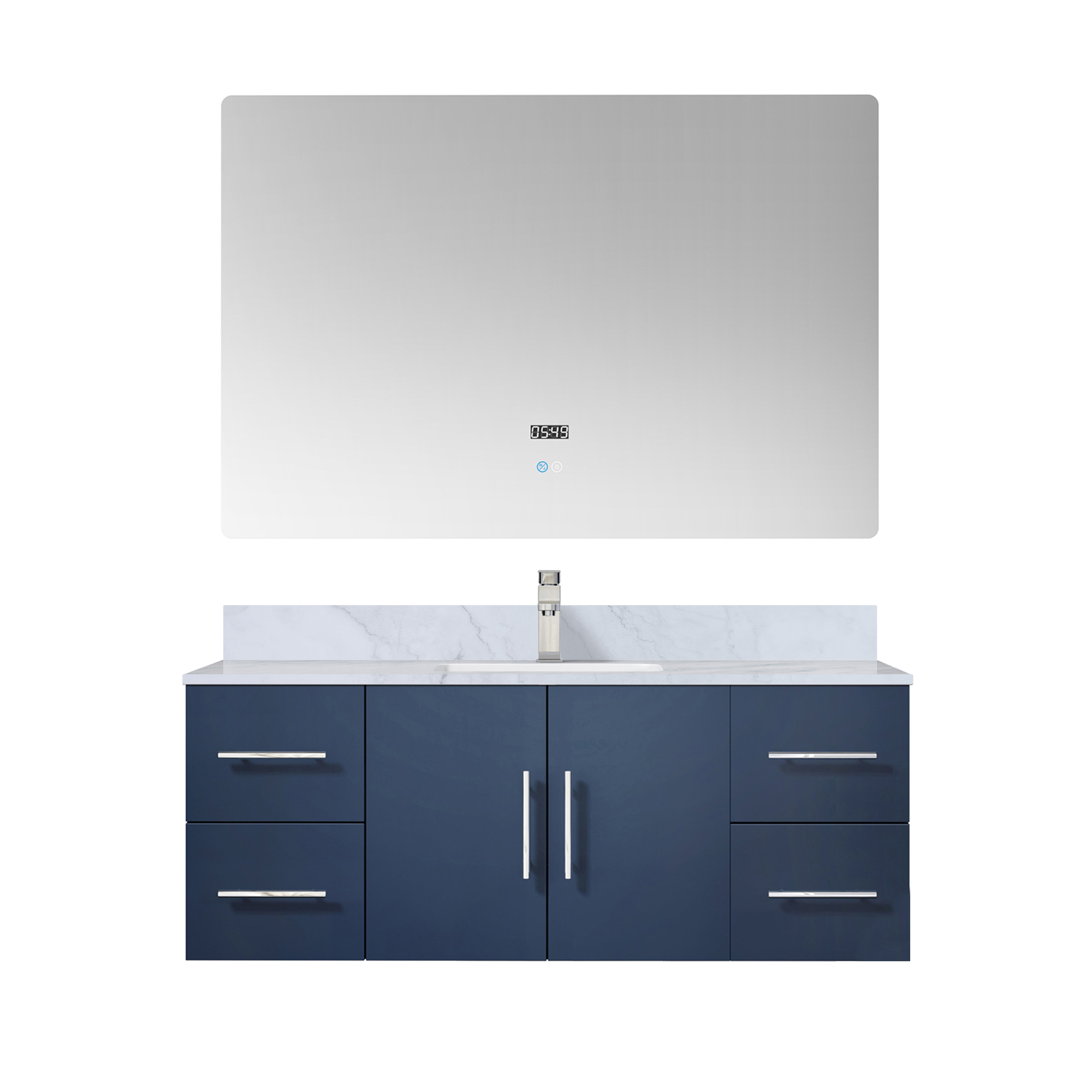 Geneva 48 in. W x 22 in. D Navy Blue Bath Vanity