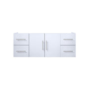 Geneva 48 in. W x 22 in. D Glossy White Bath Vanity