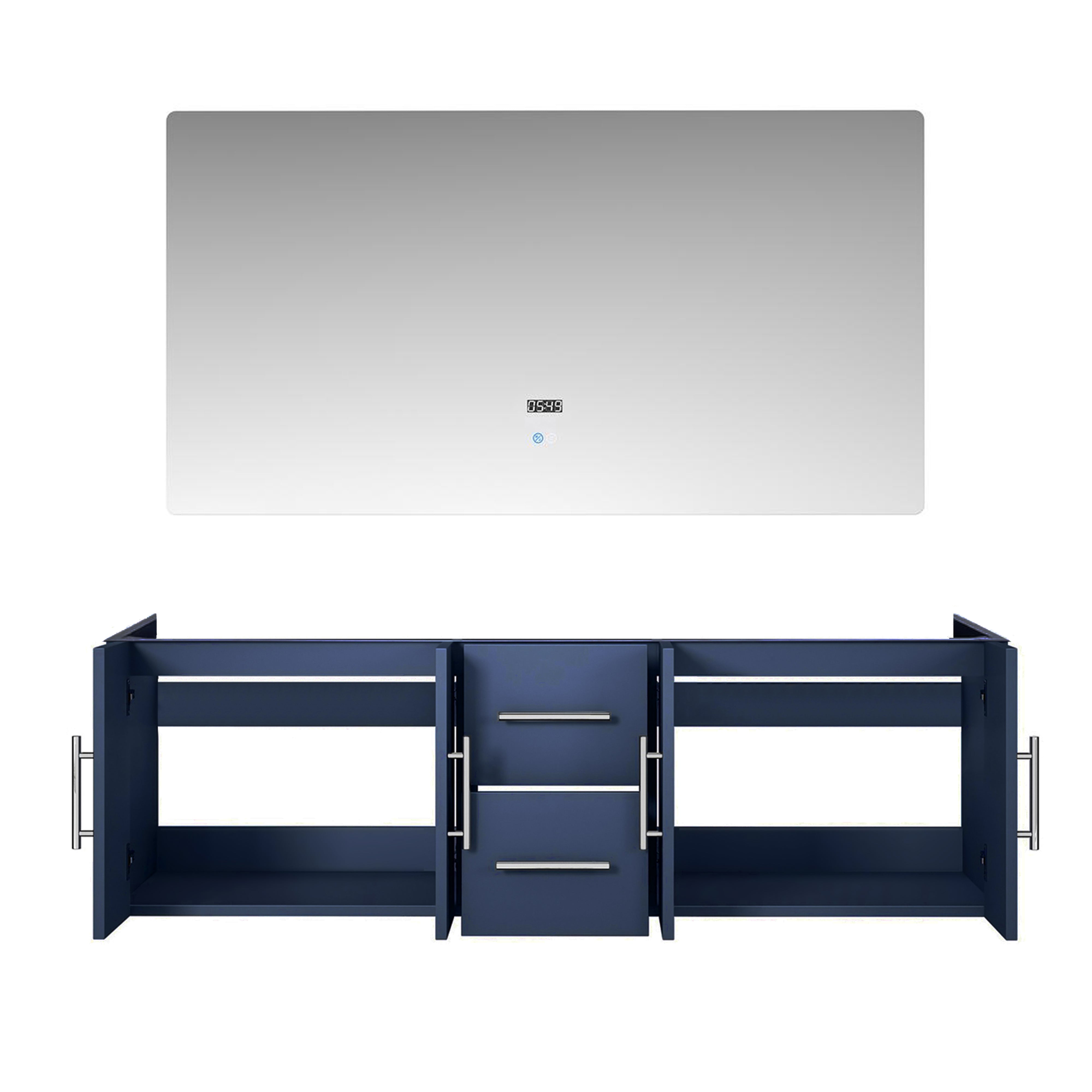Geneva 60 in. W x 22 in. D Navy Blue Double Bath Vanity