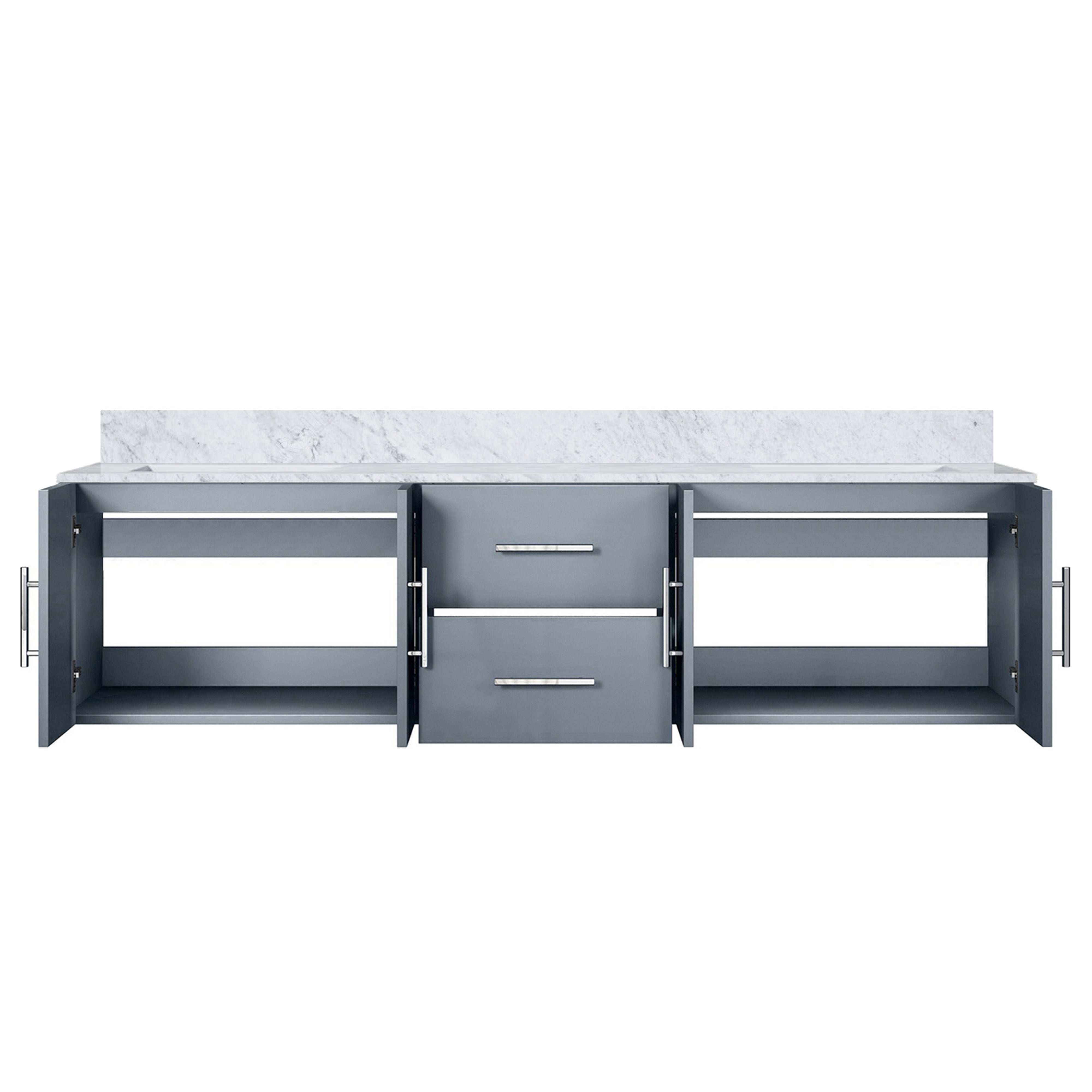 Geneva 72 in. W x 22 in. D Dark Grey Double Bath Vanity