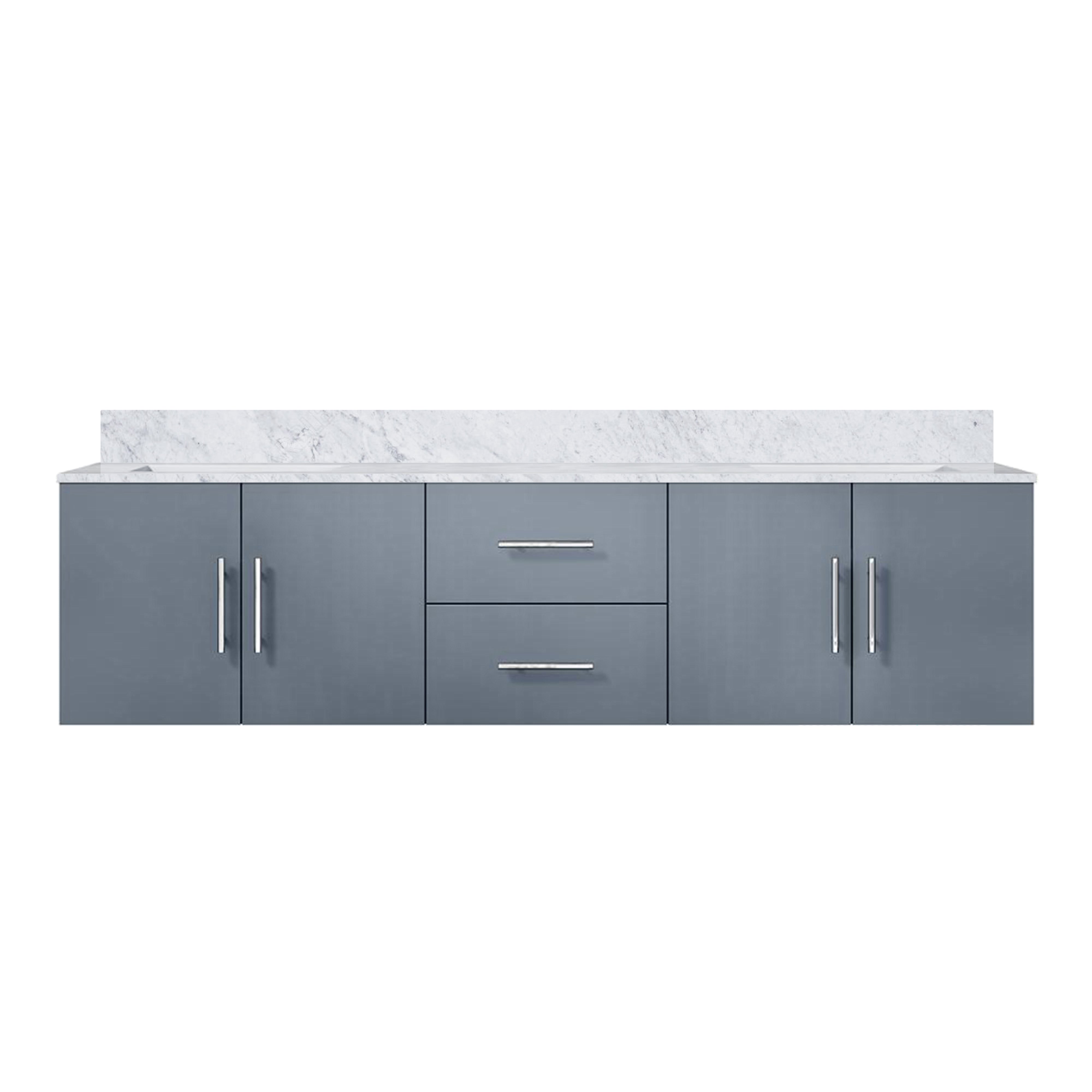 Geneva 72 in. W x 22 in. D Dark Grey Double Bath Vanity