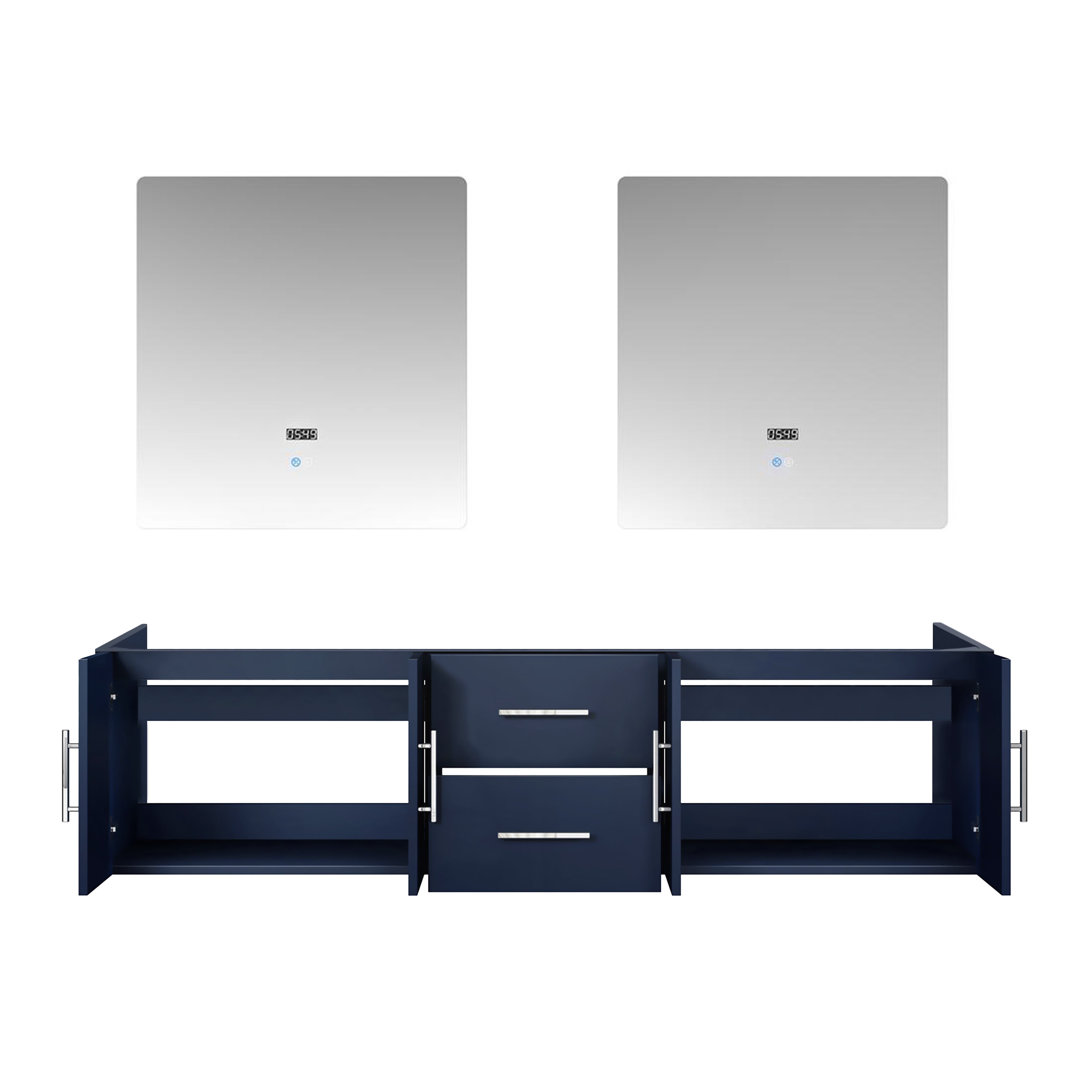 Geneva 72 in. W x 22 in. D Navy Blue Double Bath Vanity