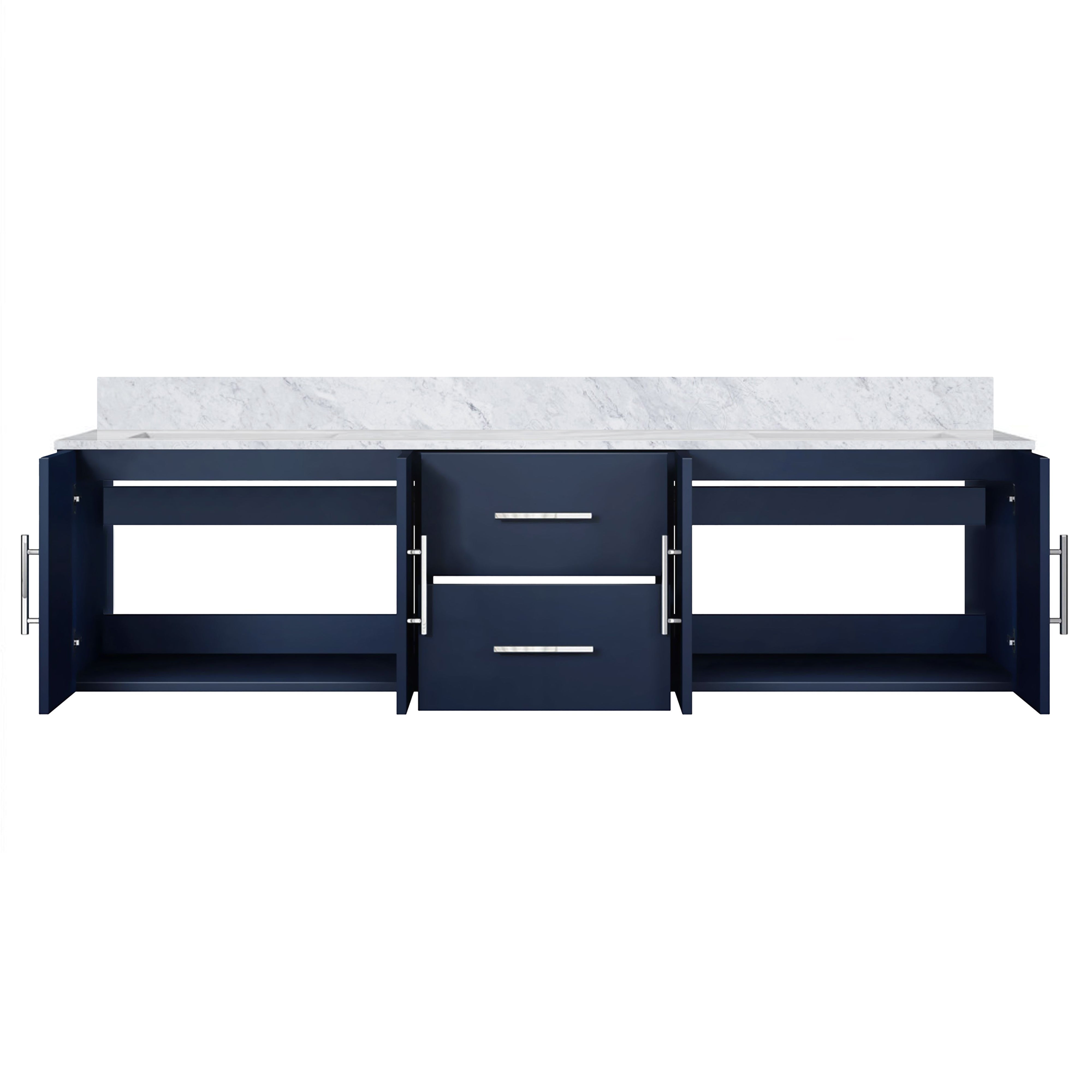 Geneva 72 in. W x 22 in. D Navy Blue Double Bath Vanity