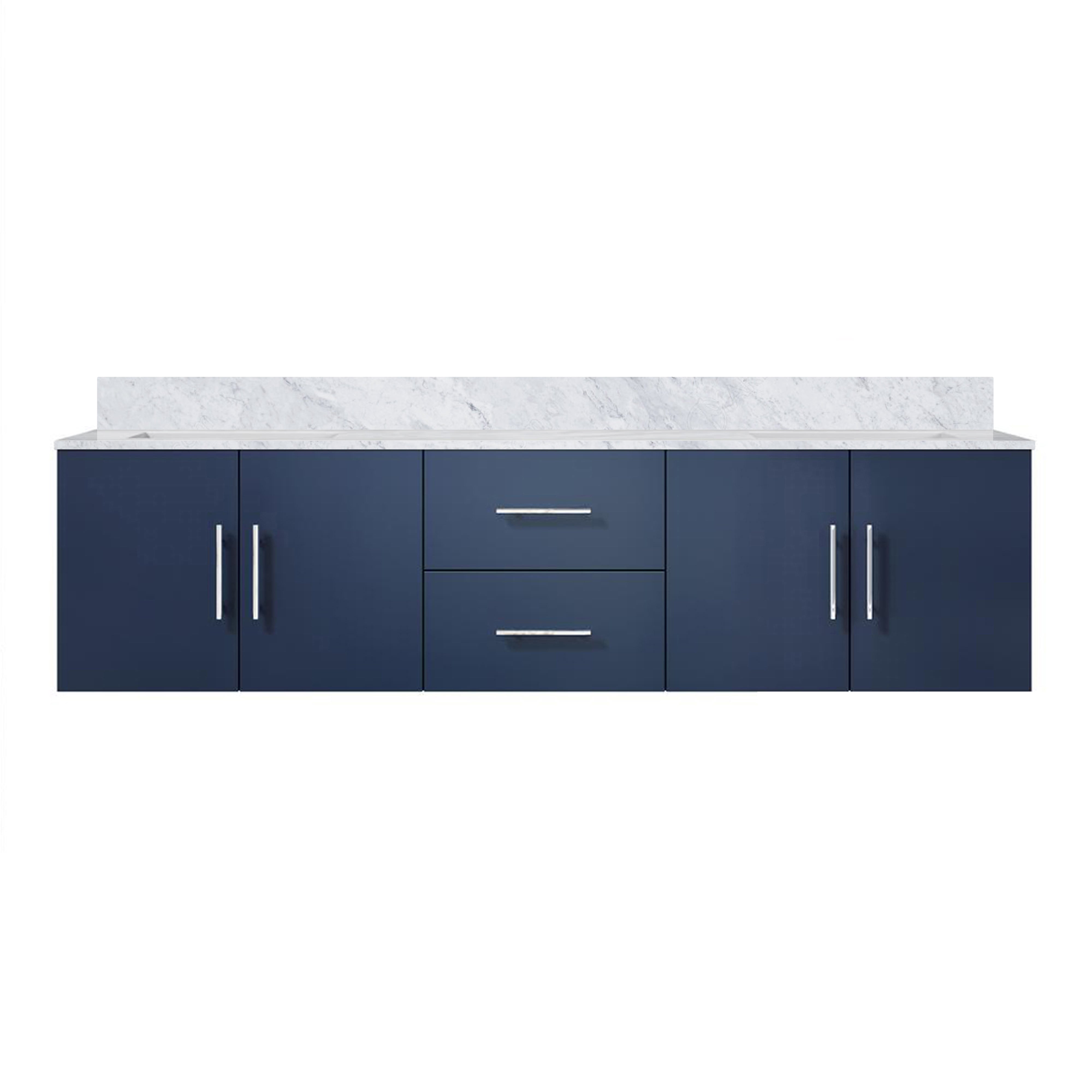 Geneva 72 in. W x 22 in. D Navy Blue Double Bath Vanity