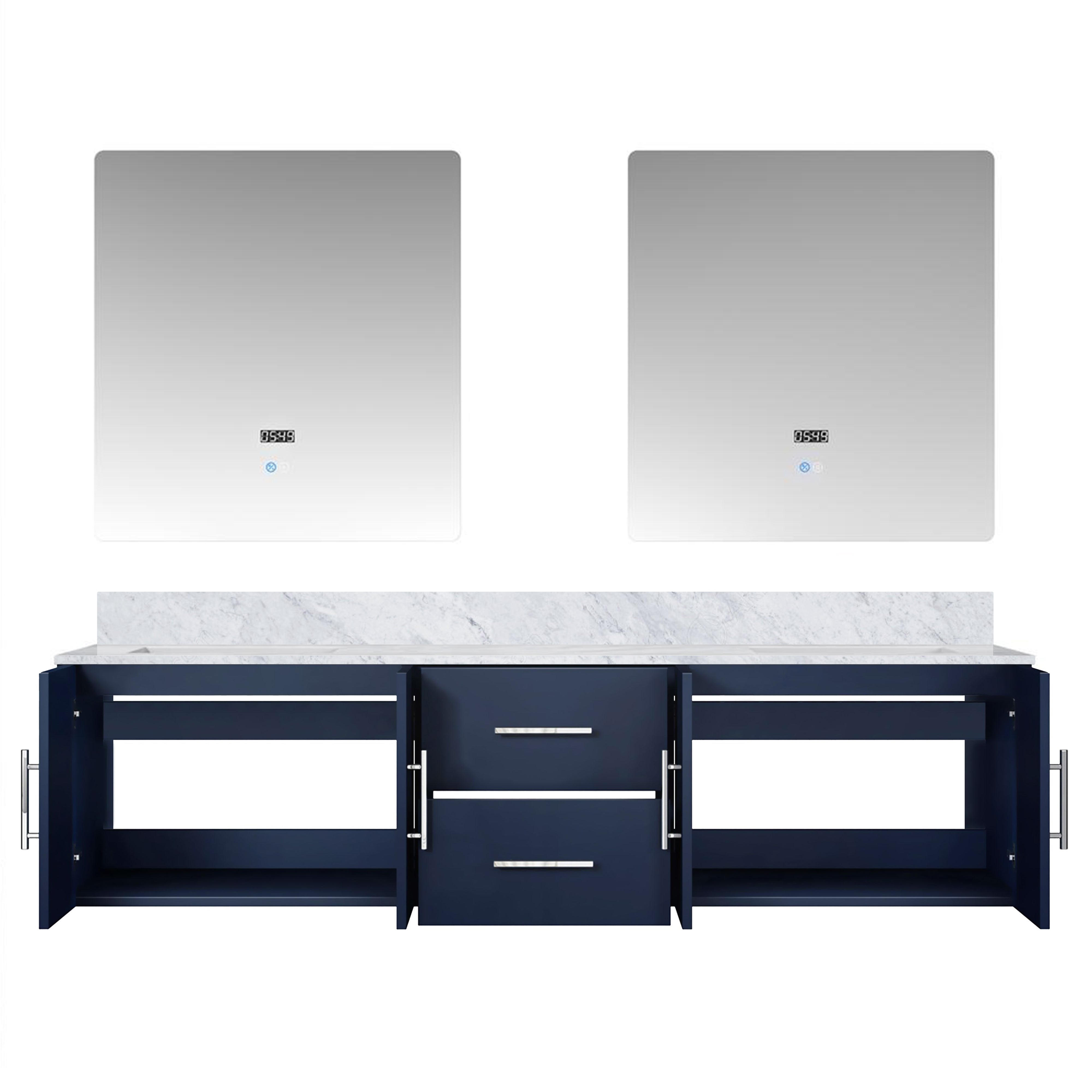 Geneva 72 in. W x 22 in. D Navy Blue Double Bath Vanity