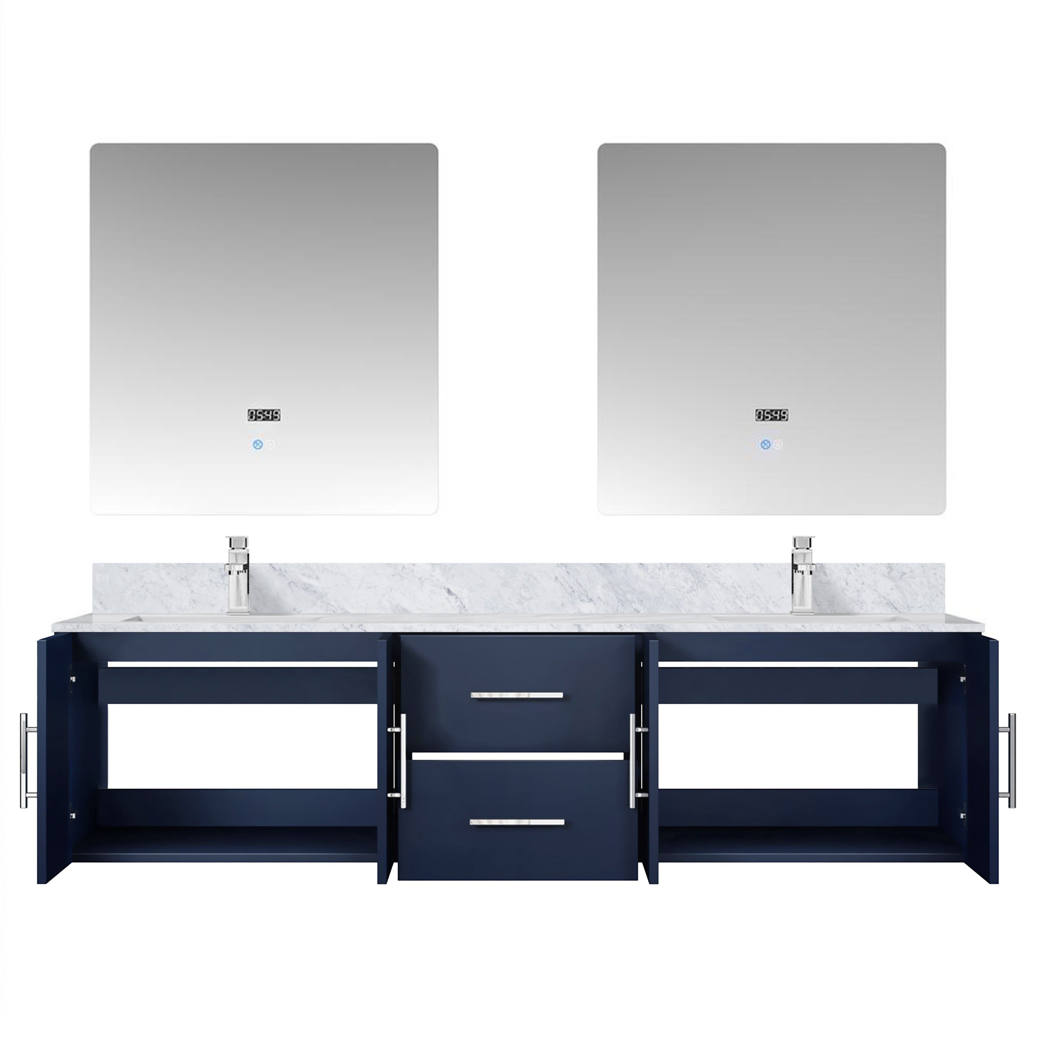 Geneva 72 in. W x 22 in. D Navy Blue Double Bath Vanity