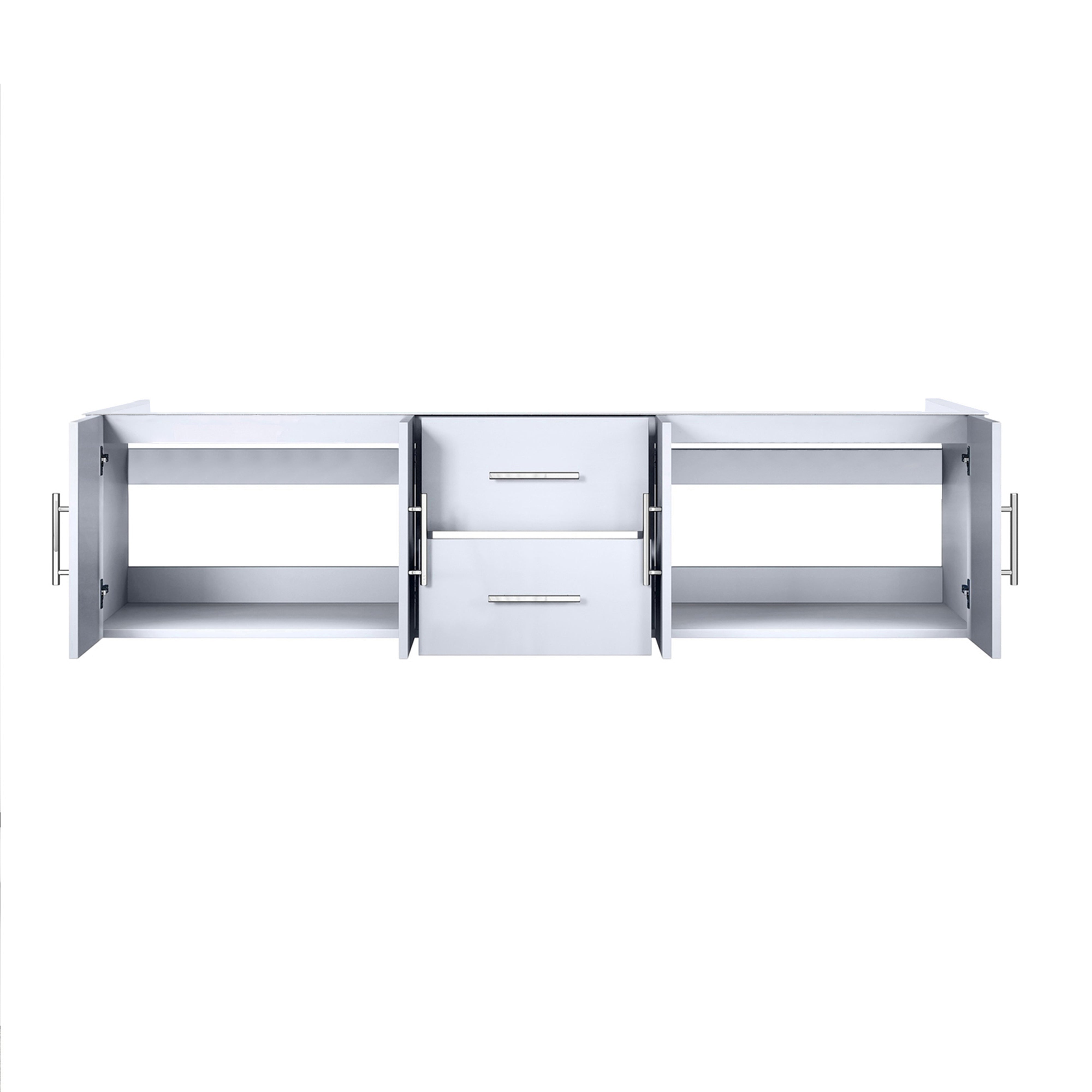 Geneva 72 in. W x 22 in. D Glossy White Double Bath Vanity