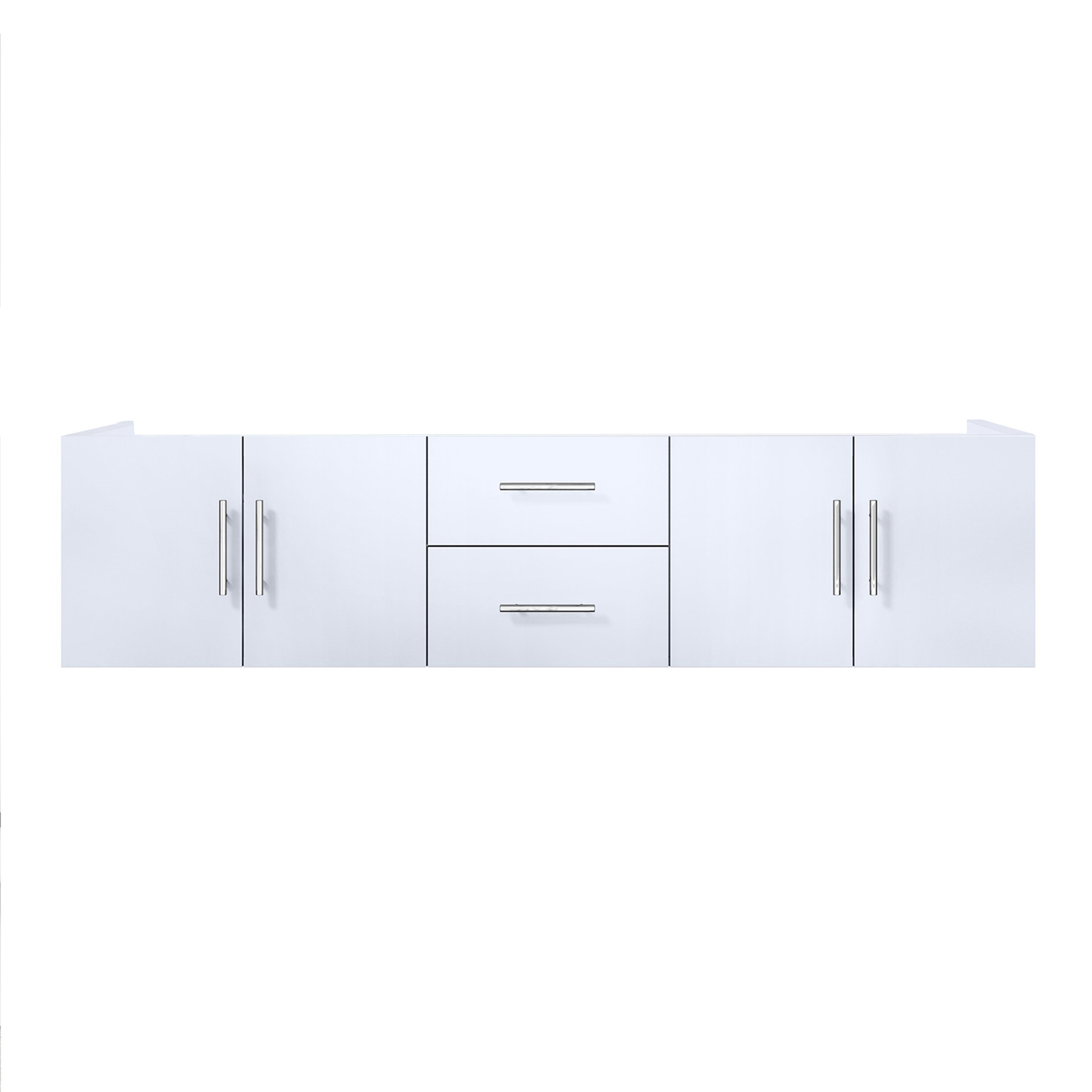Geneva 72 in. W x 22 in. D Glossy White Double Bath Vanity