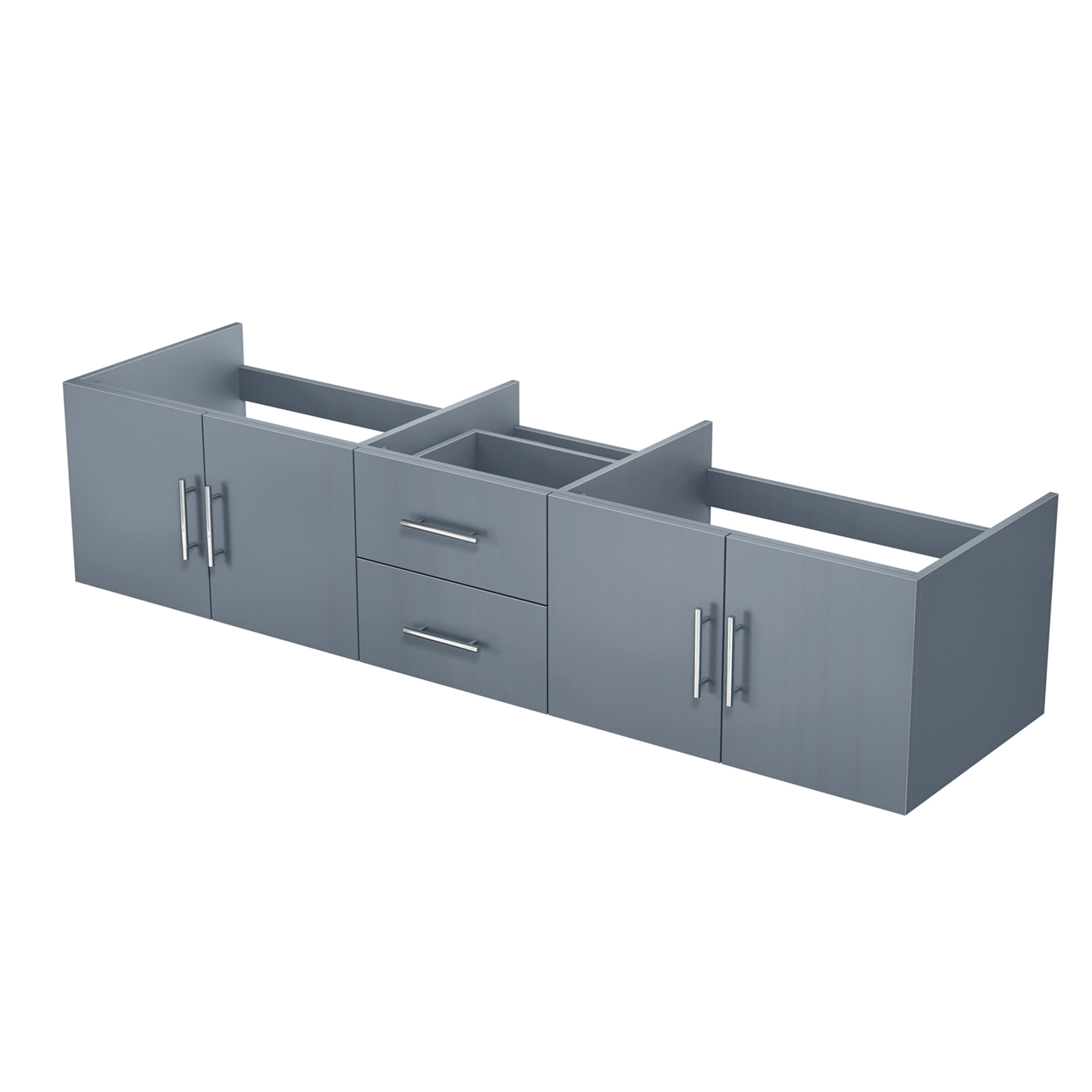 Geneva 80 in. W x 22 in. D Dark Grey Double Bath Vanity