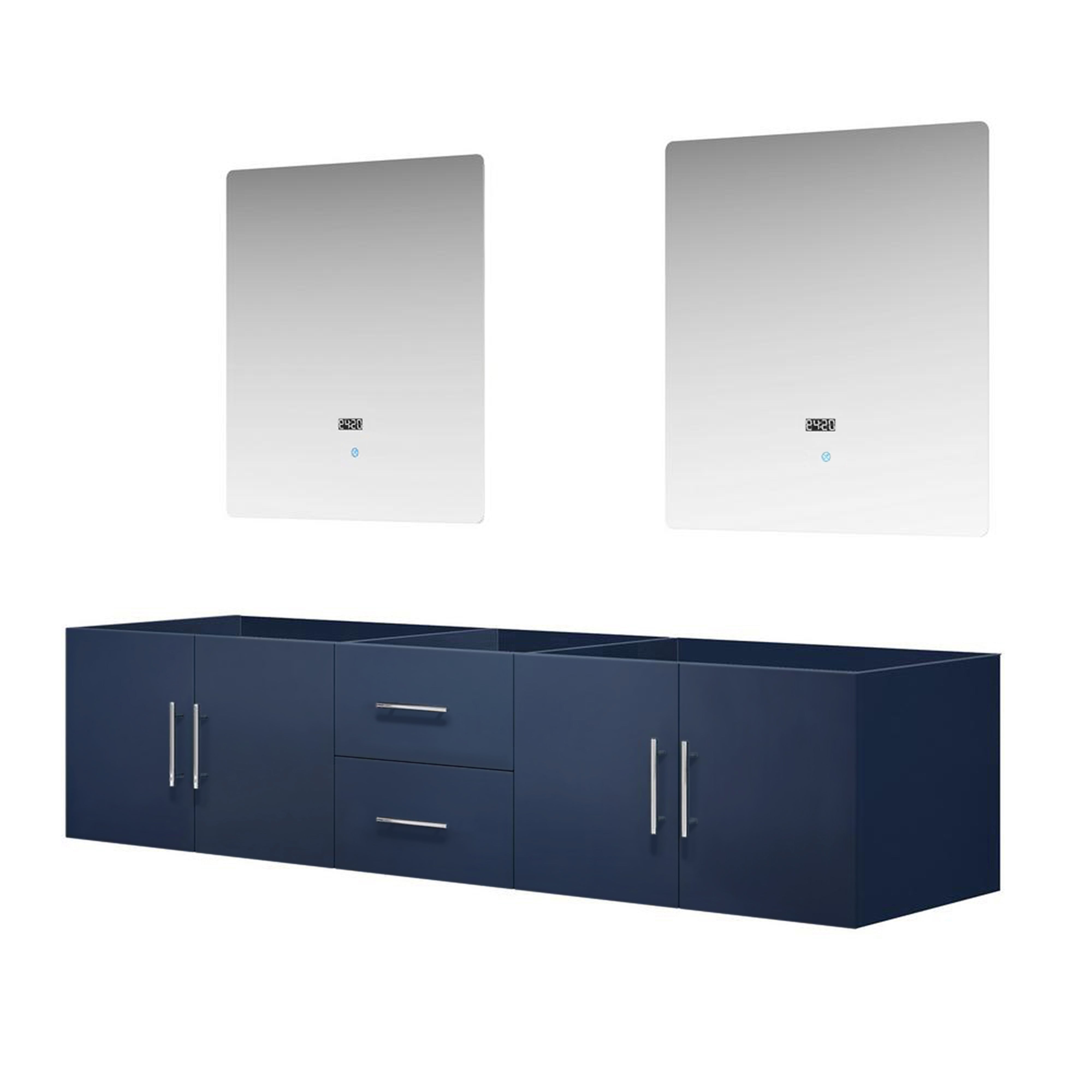 Geneva 80 in. W x 22 in. D Navy Blue Double Bath Vanity