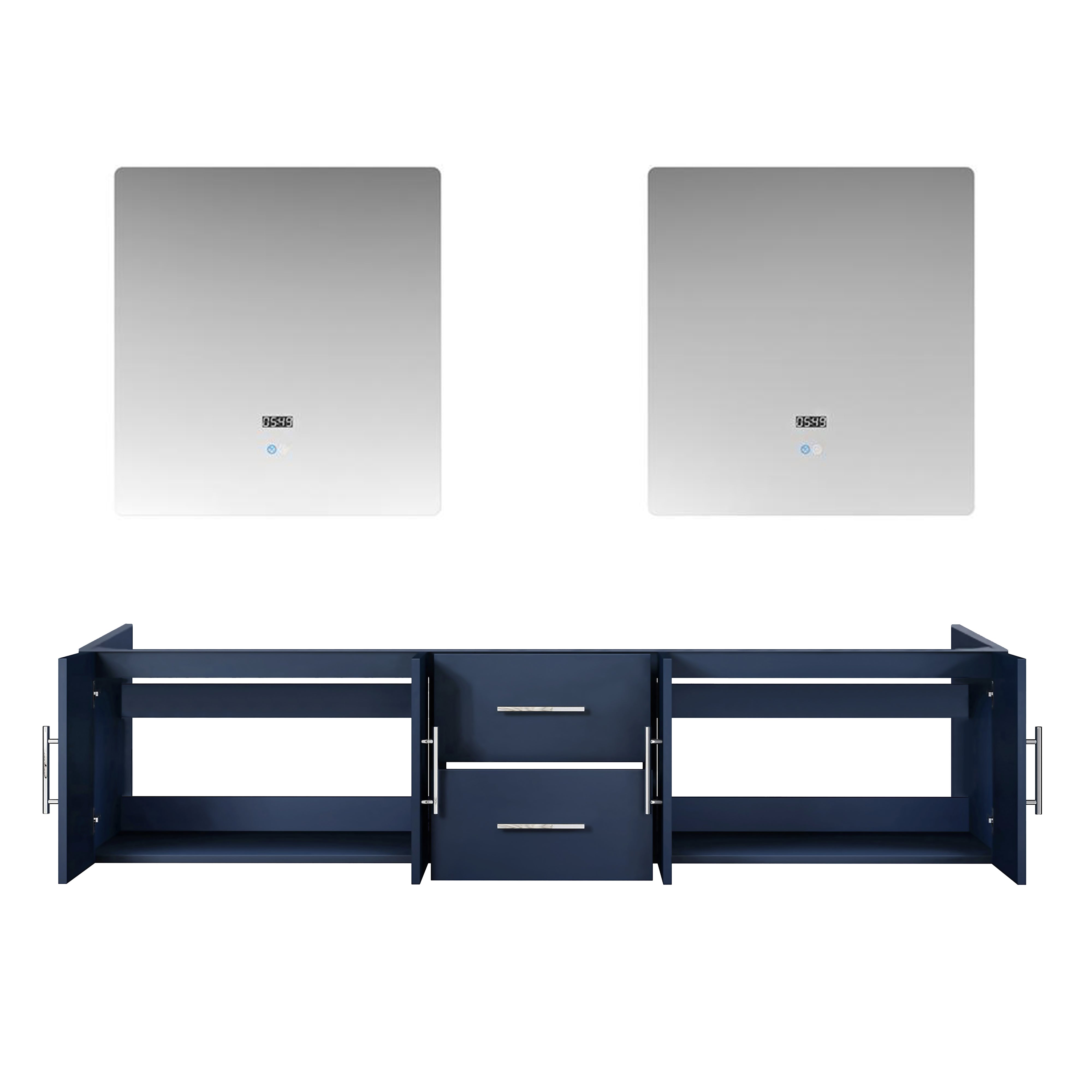 Geneva 80 in. W x 22 in. D Navy Blue Double Bath Vanity