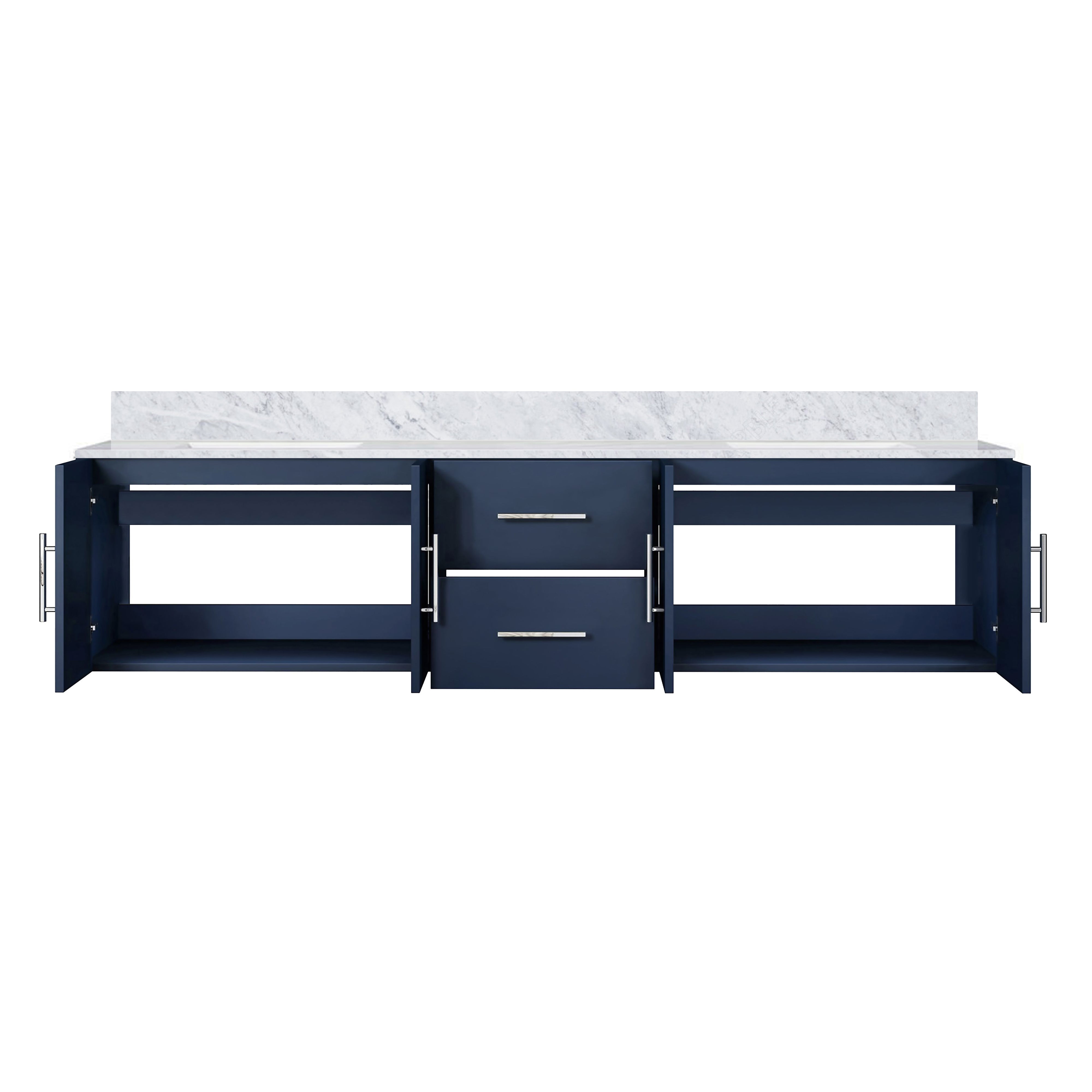 Geneva 80 in. W x 22 in. D Navy Blue Double Bath Vanity