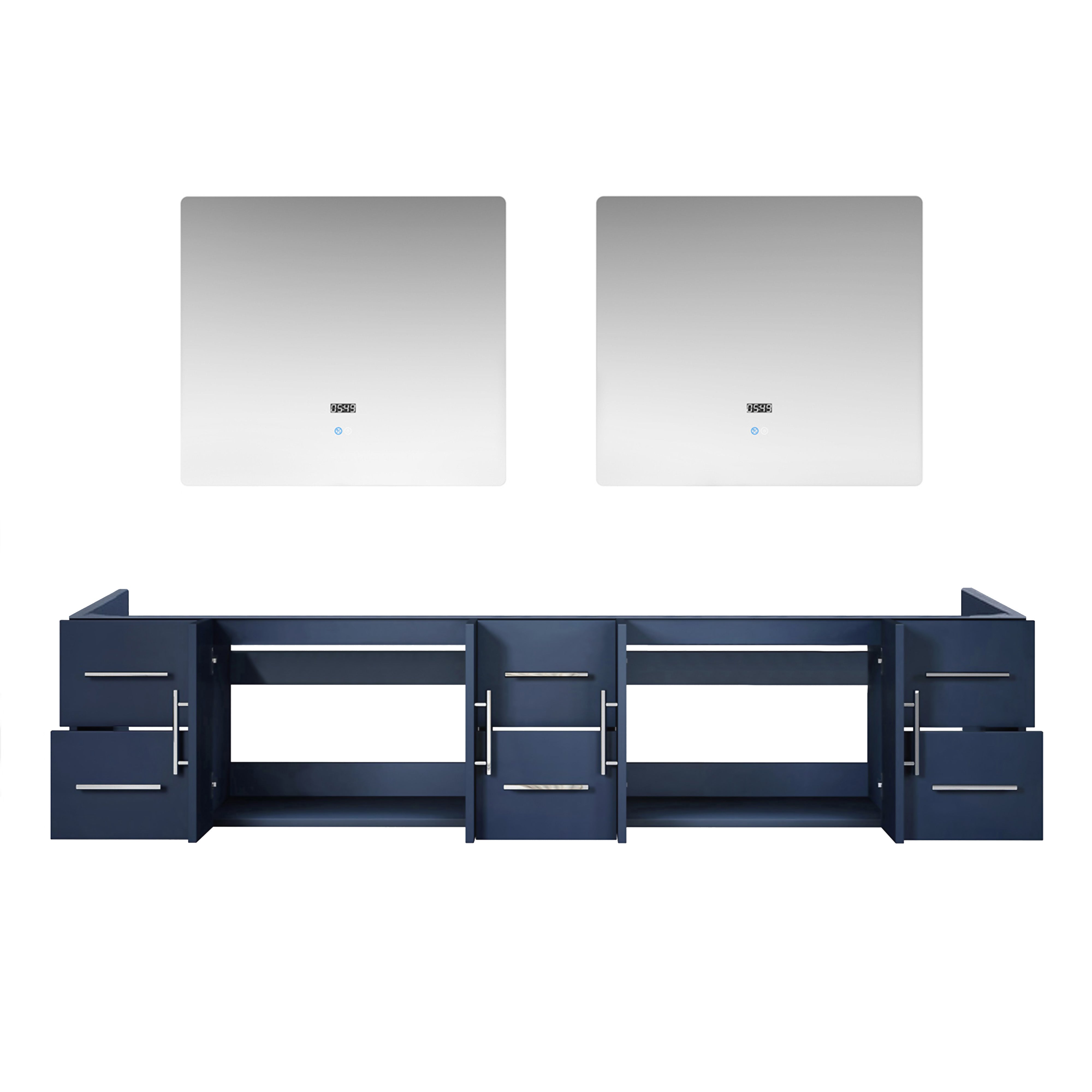 Geneva 84 in. W x 22 in. D Navy Blue Double Bath Vanity