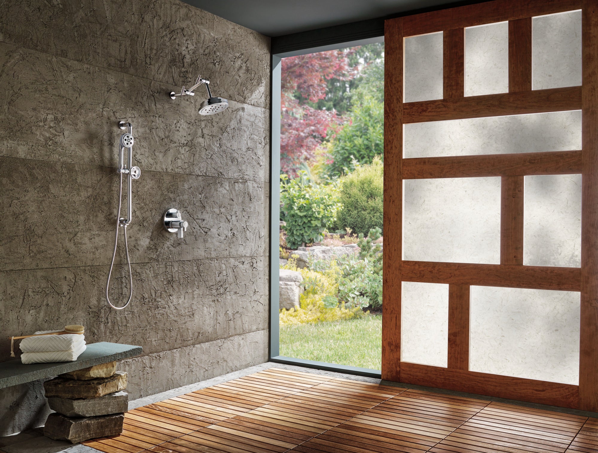 Brizo Litze® 8” H<sub>2</sub>Okinetic<sup>®</sup> Round Multi-Function Wall Mount Showerhead