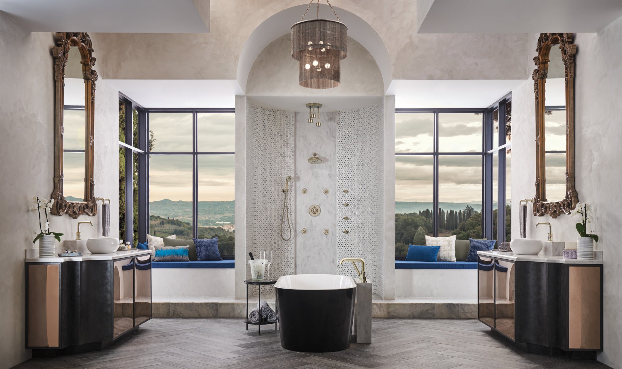 Brizo Litze® Roman Tub with Handshower - Less Handles
