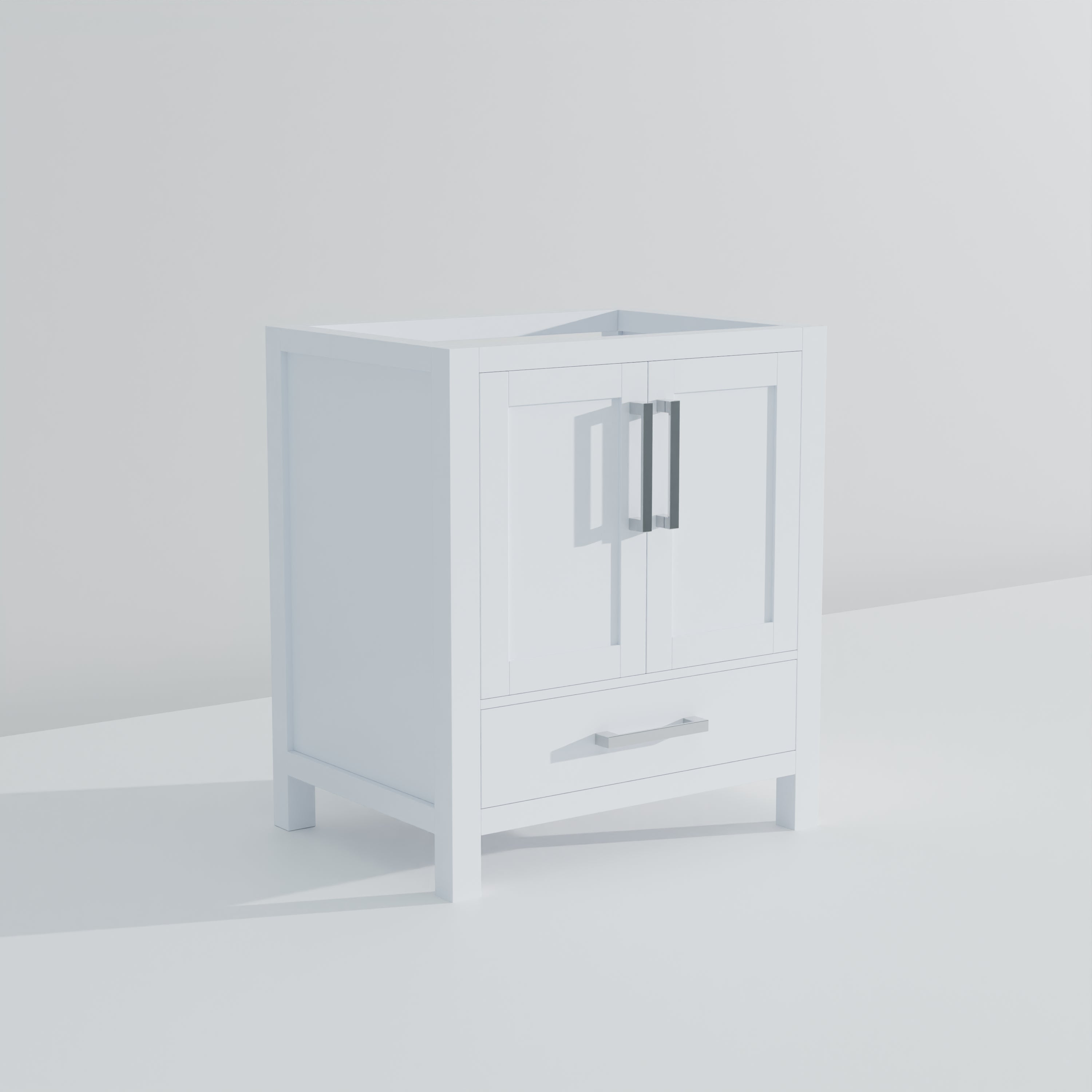 Lexora Jacques 30" White Bathroom Vanity | Modern Solid Wood Cabinet