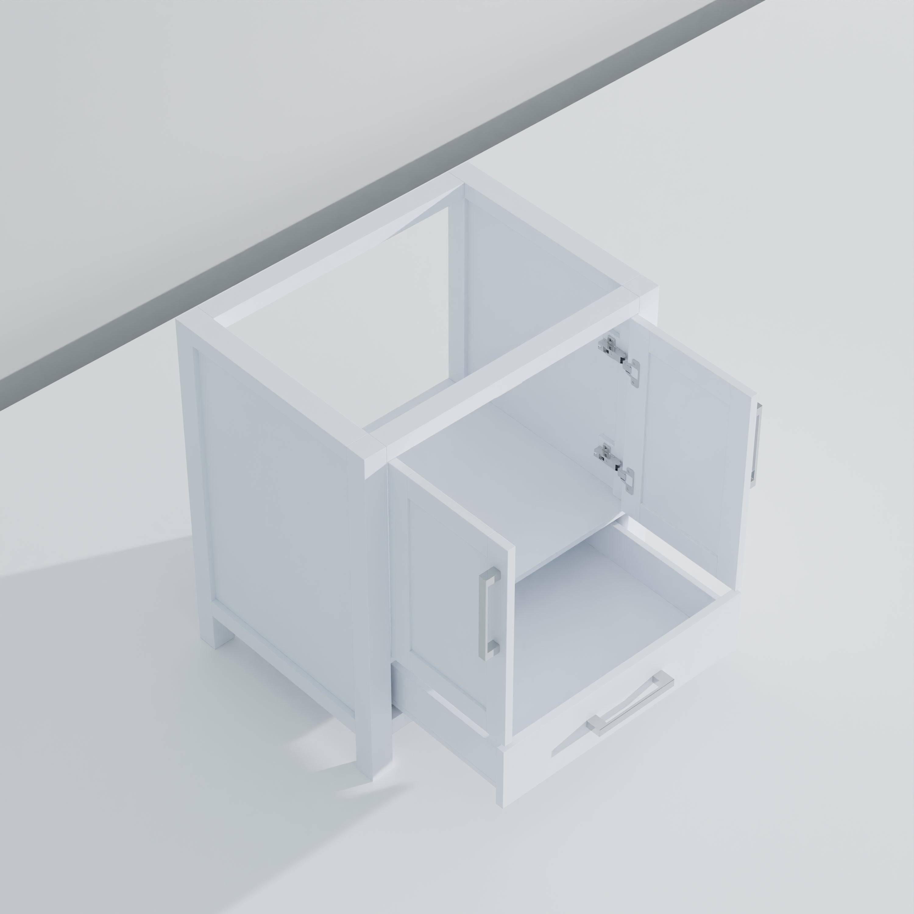 Lexora Jacques 30" White Bathroom Vanity | Modern Solid Wood Cabinet