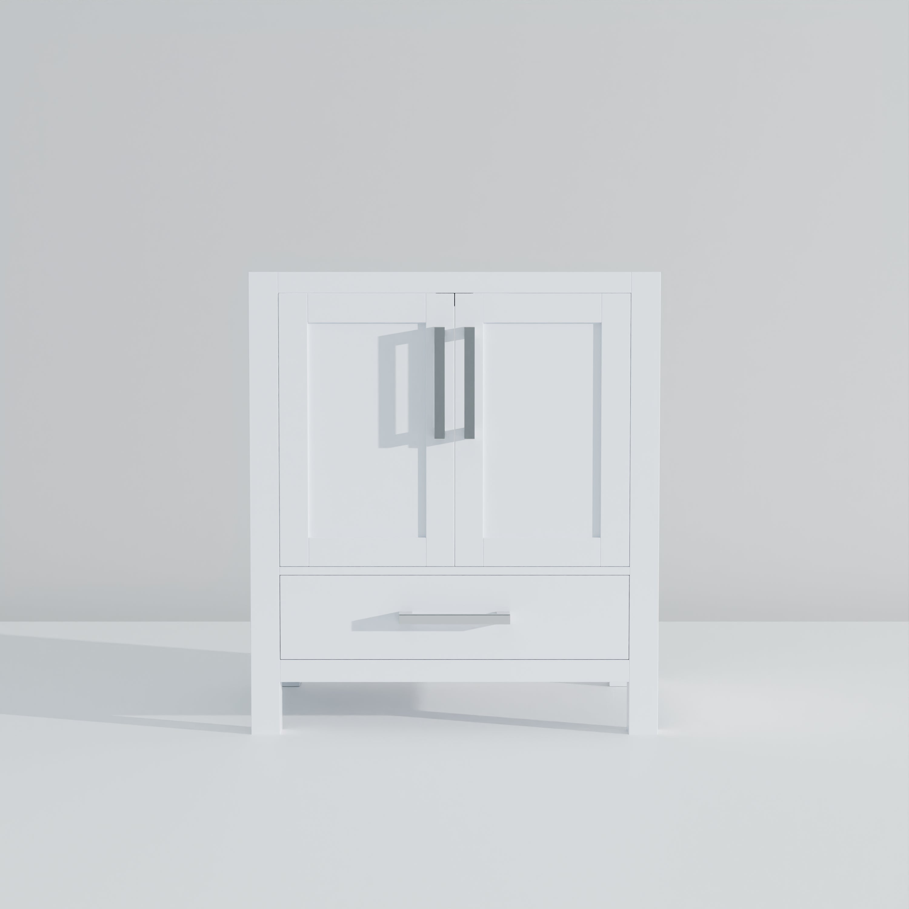 Lexora Jacques 30" White Bathroom Vanity | Modern Solid Wood Cabinet
