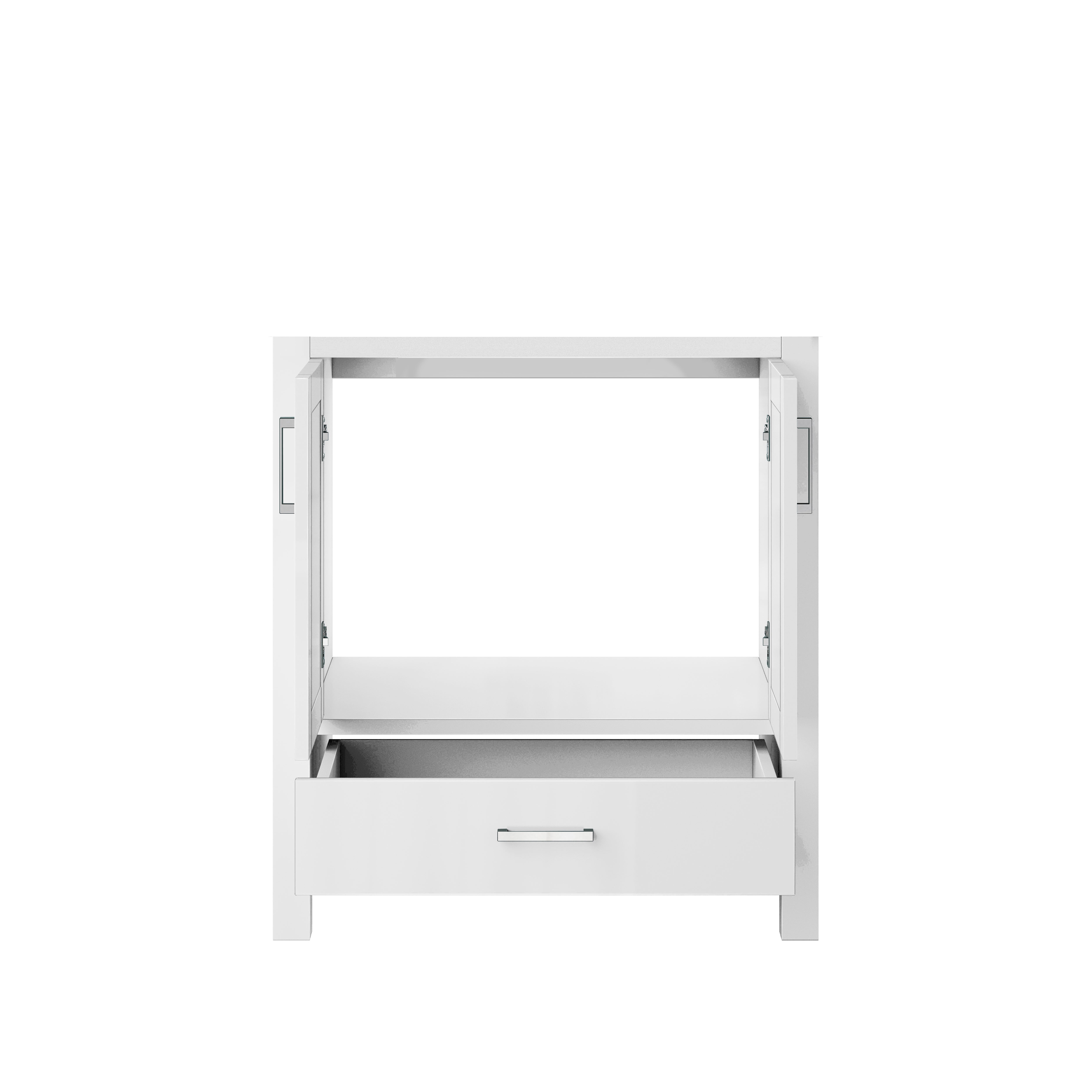 Lexora Jacques 30" White Bathroom Vanity | Modern Solid Wood Cabinet