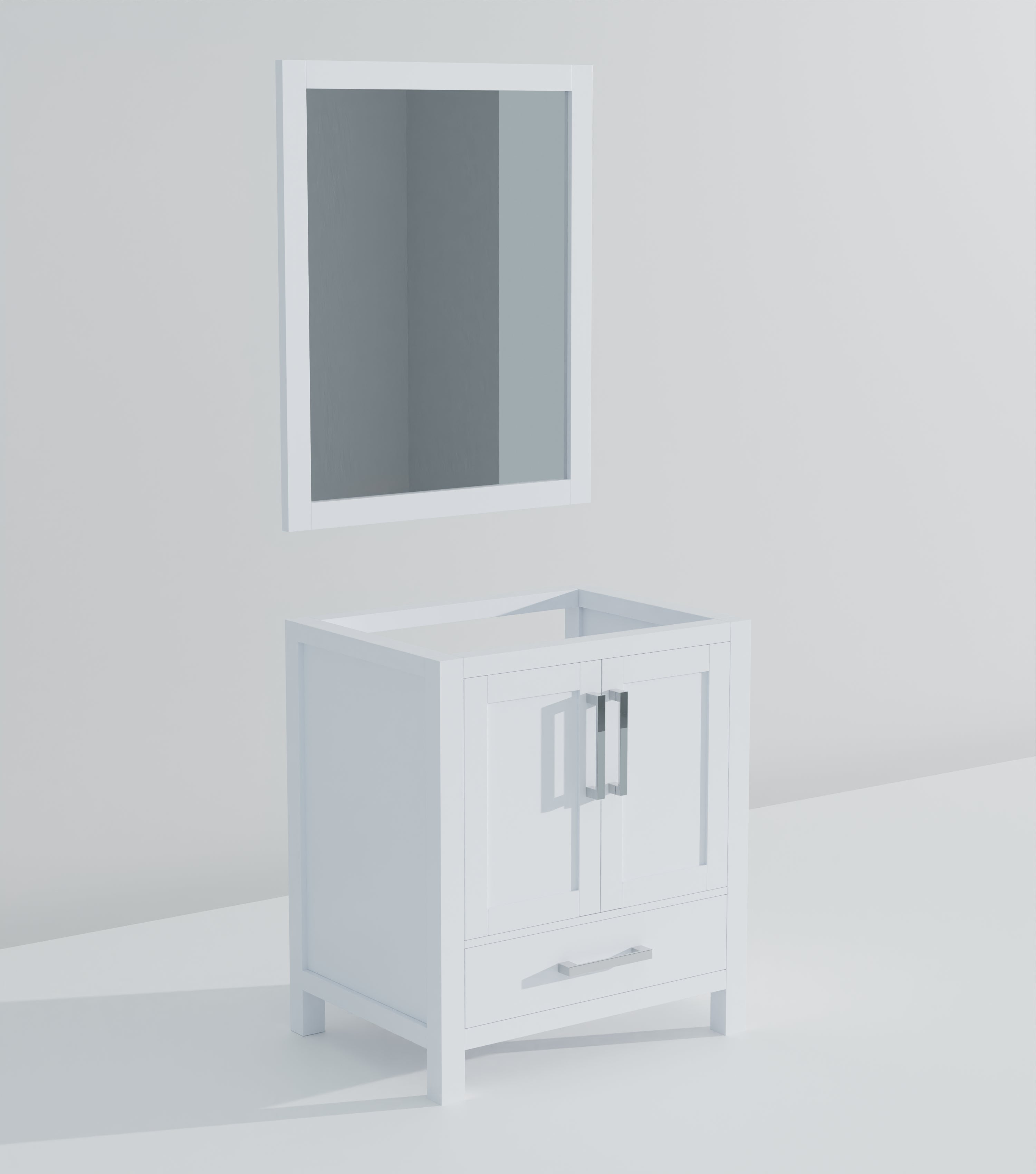 Lexora Jacques 30" White Bathroom Vanity | Modern Solid Wood Cabinet