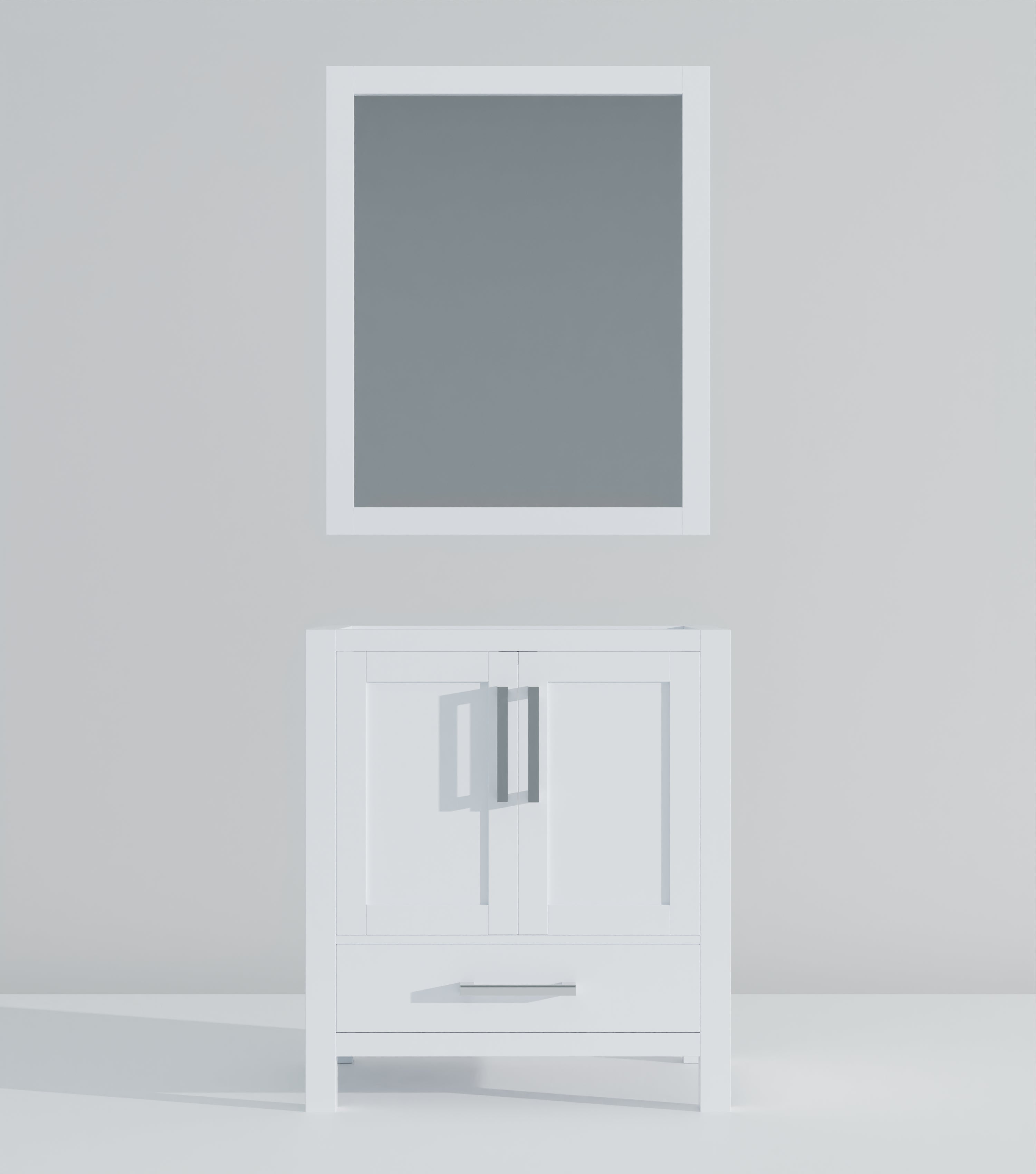 Lexora Jacques 30" White Bathroom Vanity | Modern Solid Wood Cabinet