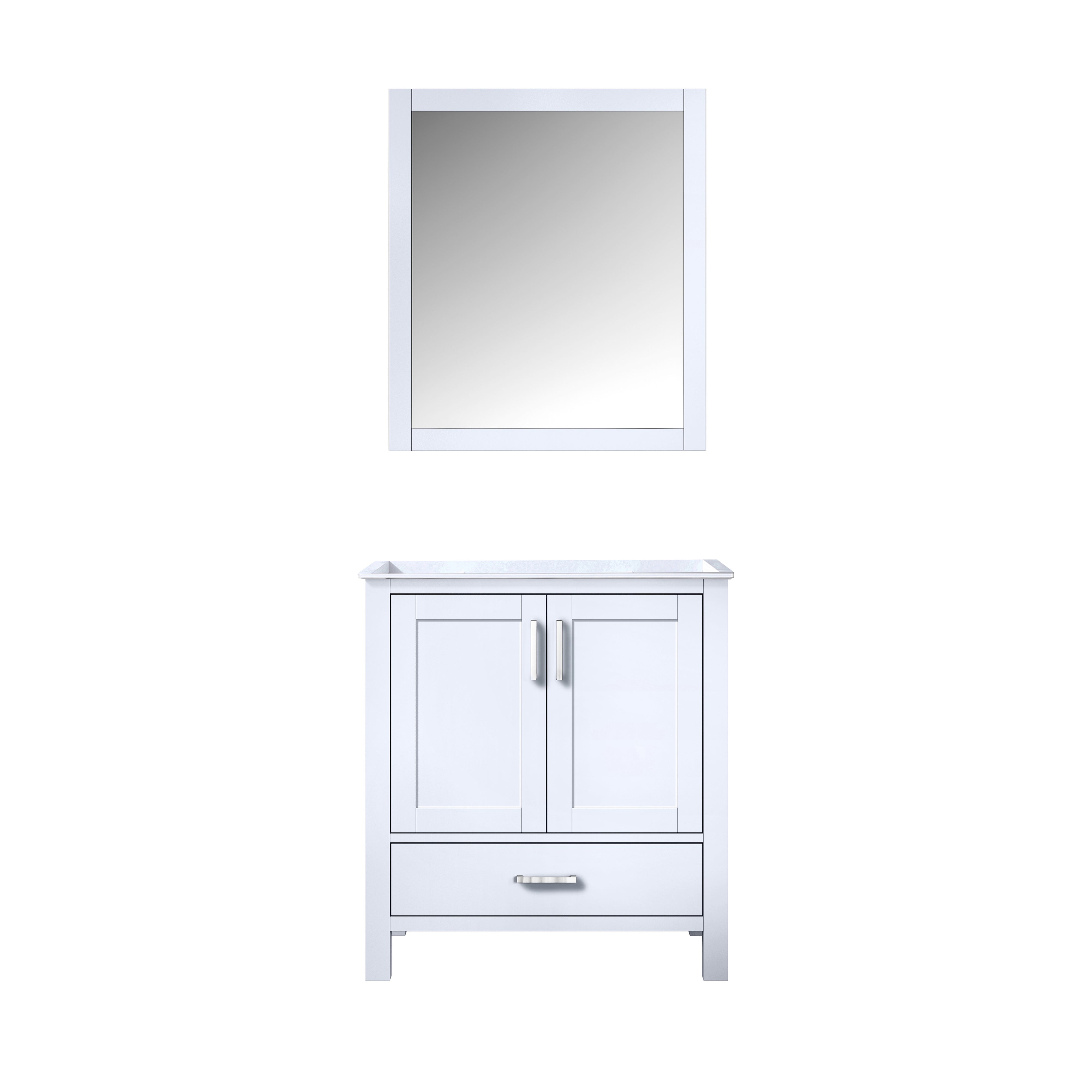 Lexora Jacques 30" White Bathroom Vanity | Modern Solid Wood Cabinet