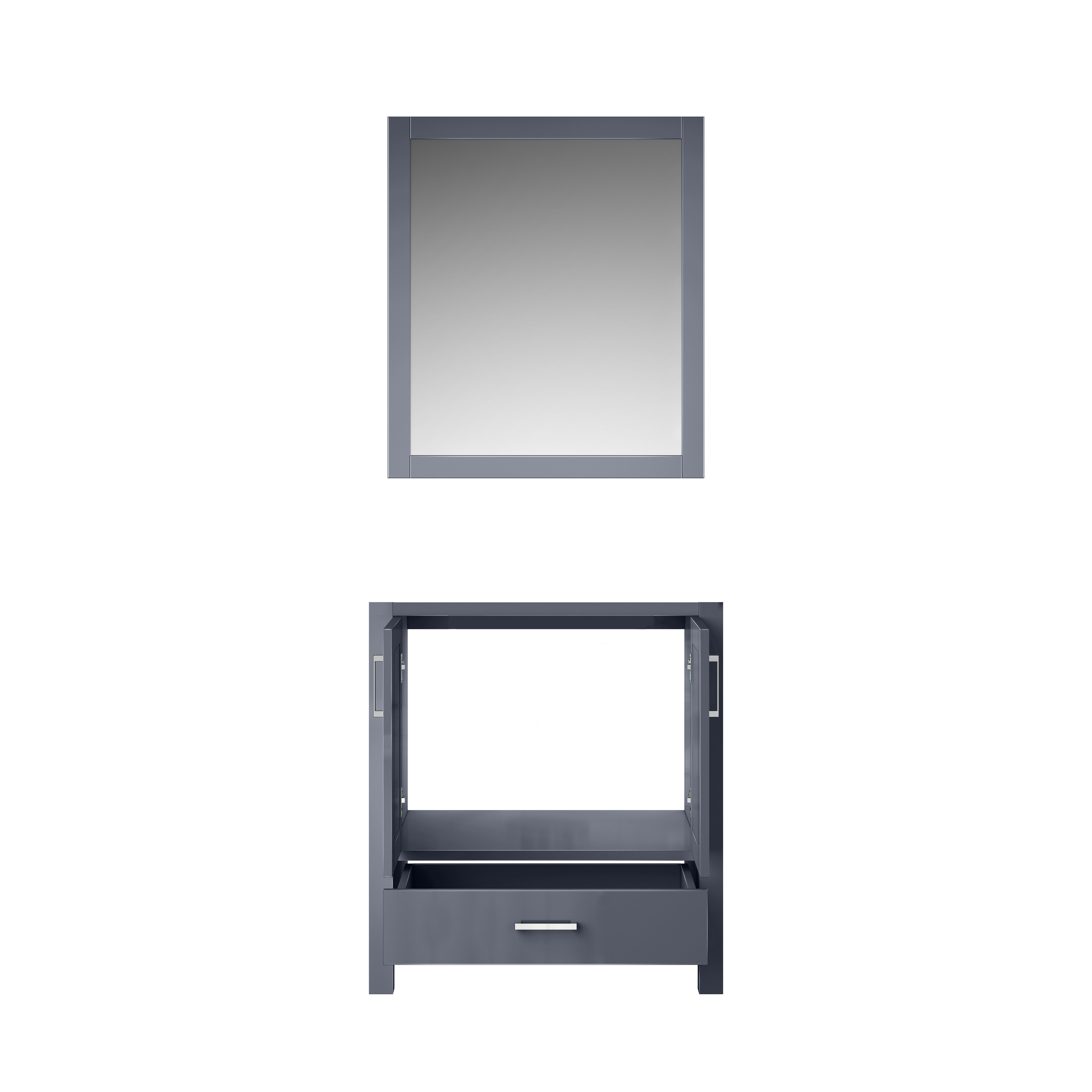 Lexora Jacques 30" Dark Grey Bathroom Vanity – Modern Solid Wood Freestanding Cabinet