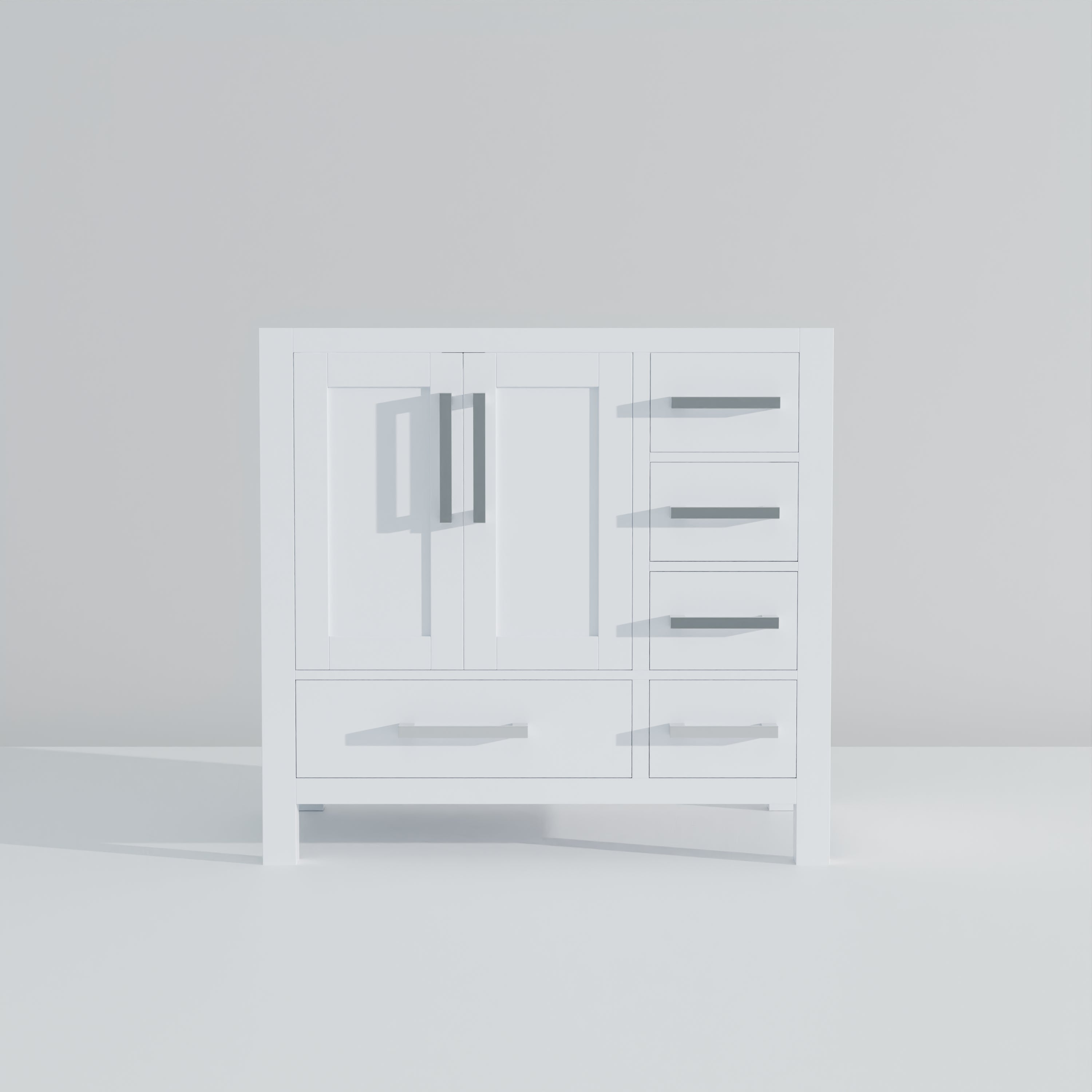 Jacques 36 in. W x 22 in. D Left Offset White Bath Vanity