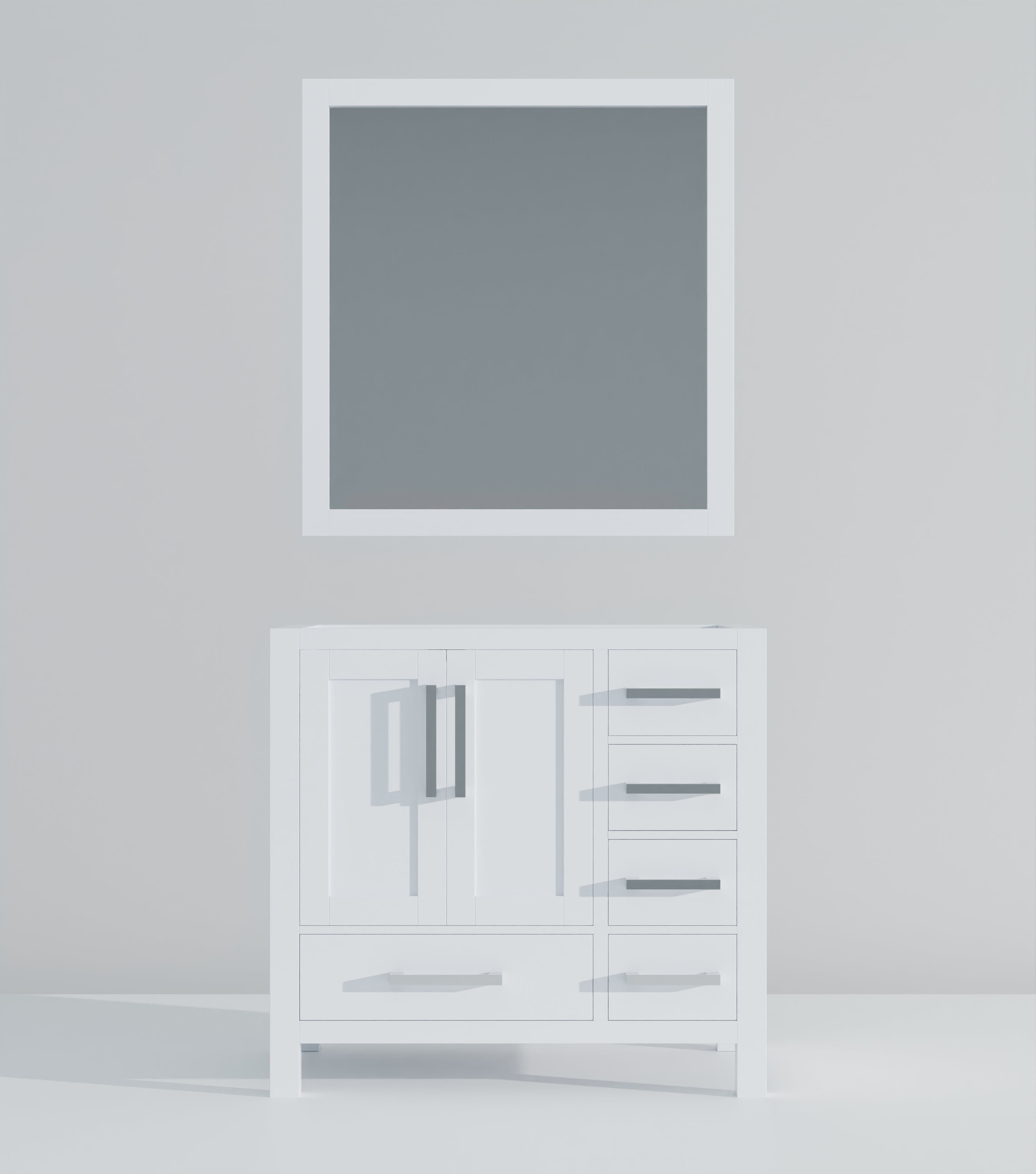 Jacques 36 in. W x 22 in. D Left Offset White Bath Vanity