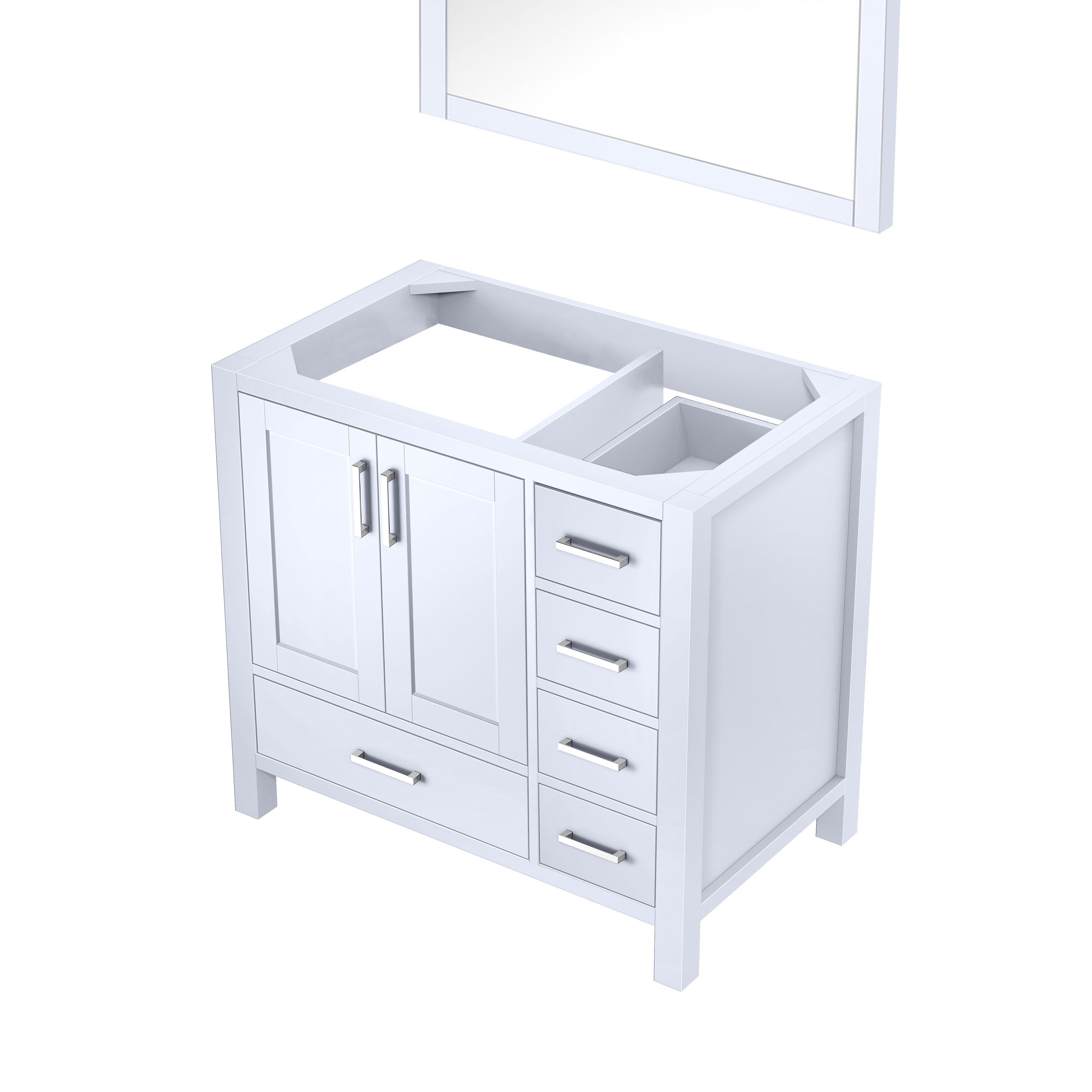 Jacques 36 in. W x 22 in. D Left Offset White Bath Vanity