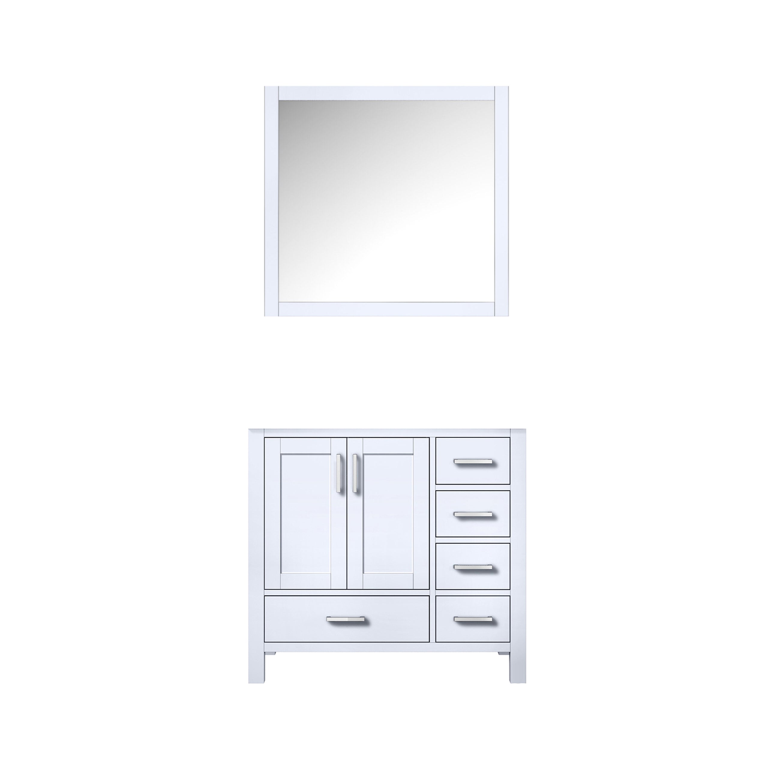 Jacques 36 in. W x 22 in. D Left Offset White Bath Vanity