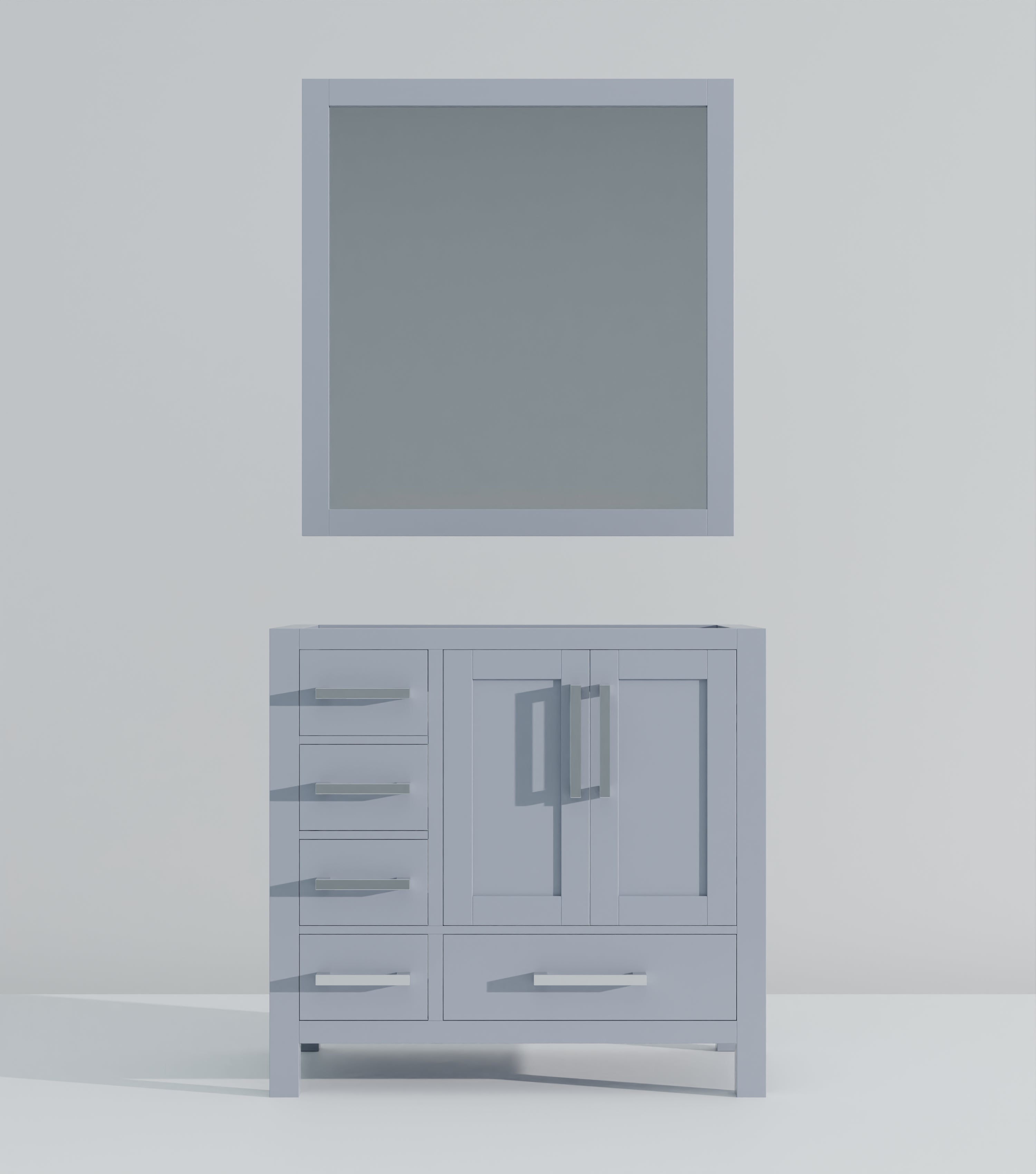 Jacques 36 in. W x 22 in. D Right Offset Dark Grey Bath Vanity