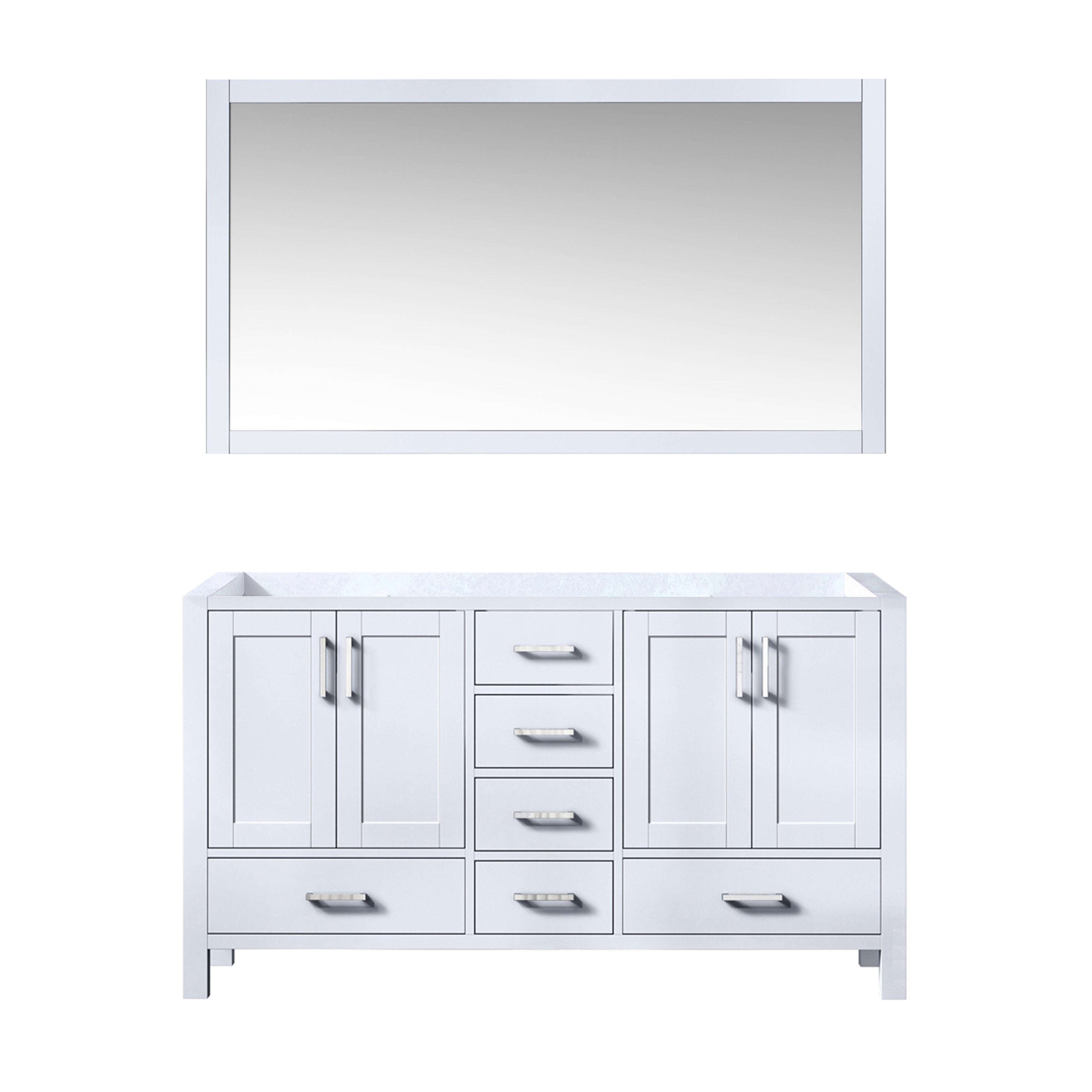 Jacques 60 in. W x 22 in. D White Double Bath Vanity