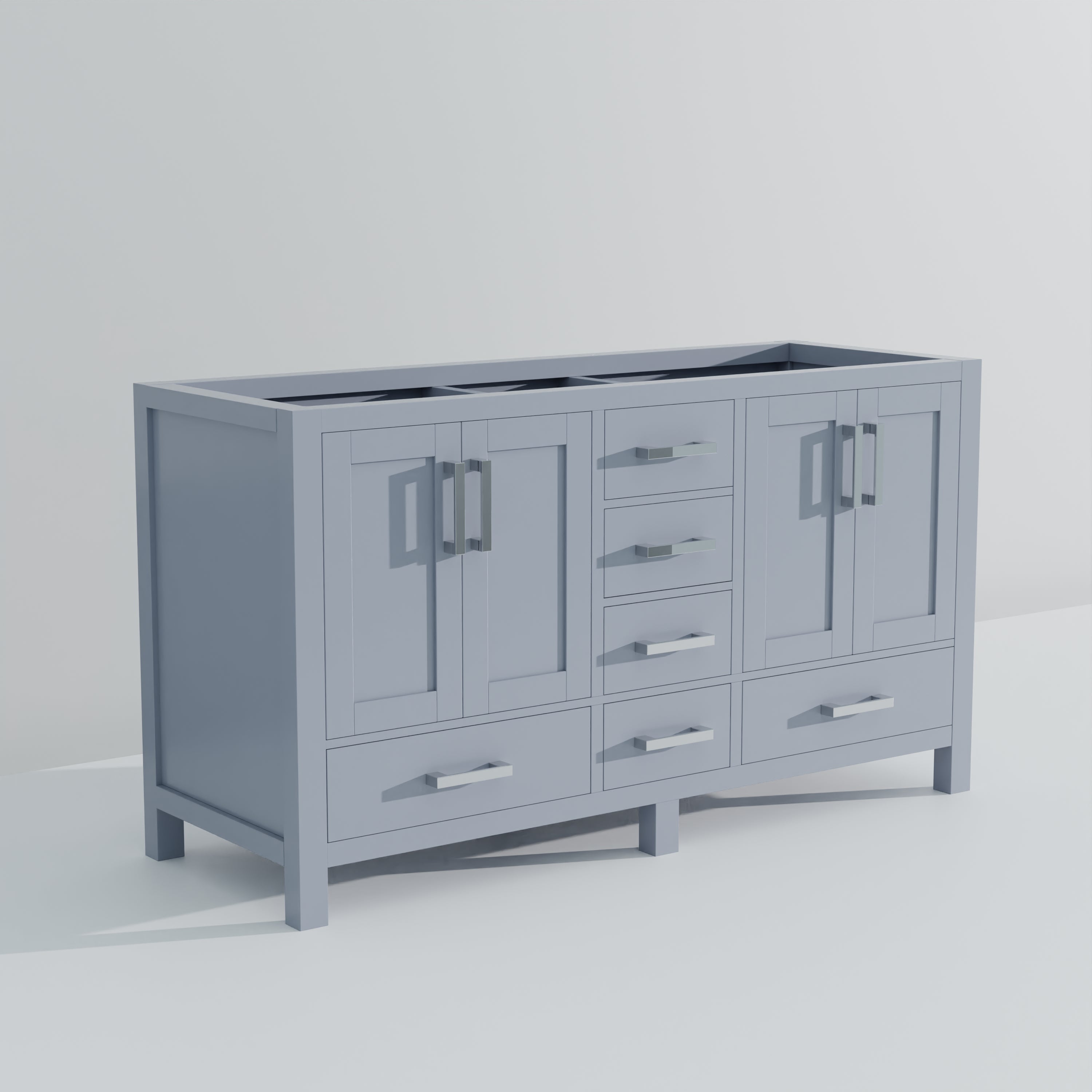 Jacques 60 in. W x 22 in. D Dark Grey Double Bath Vanity