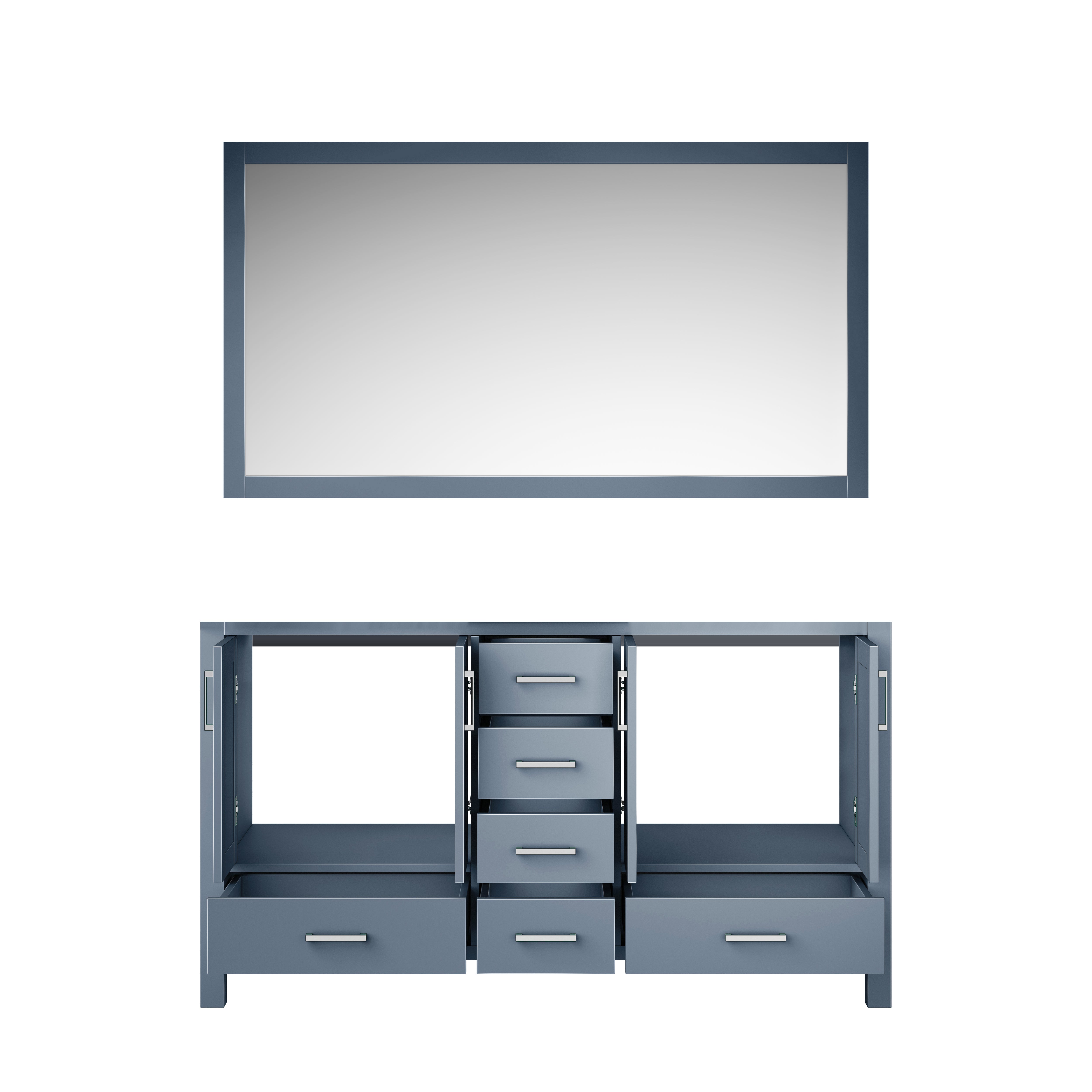 Jacques 60 in. W x 22 in. D Dark Grey Double Bath Vanity