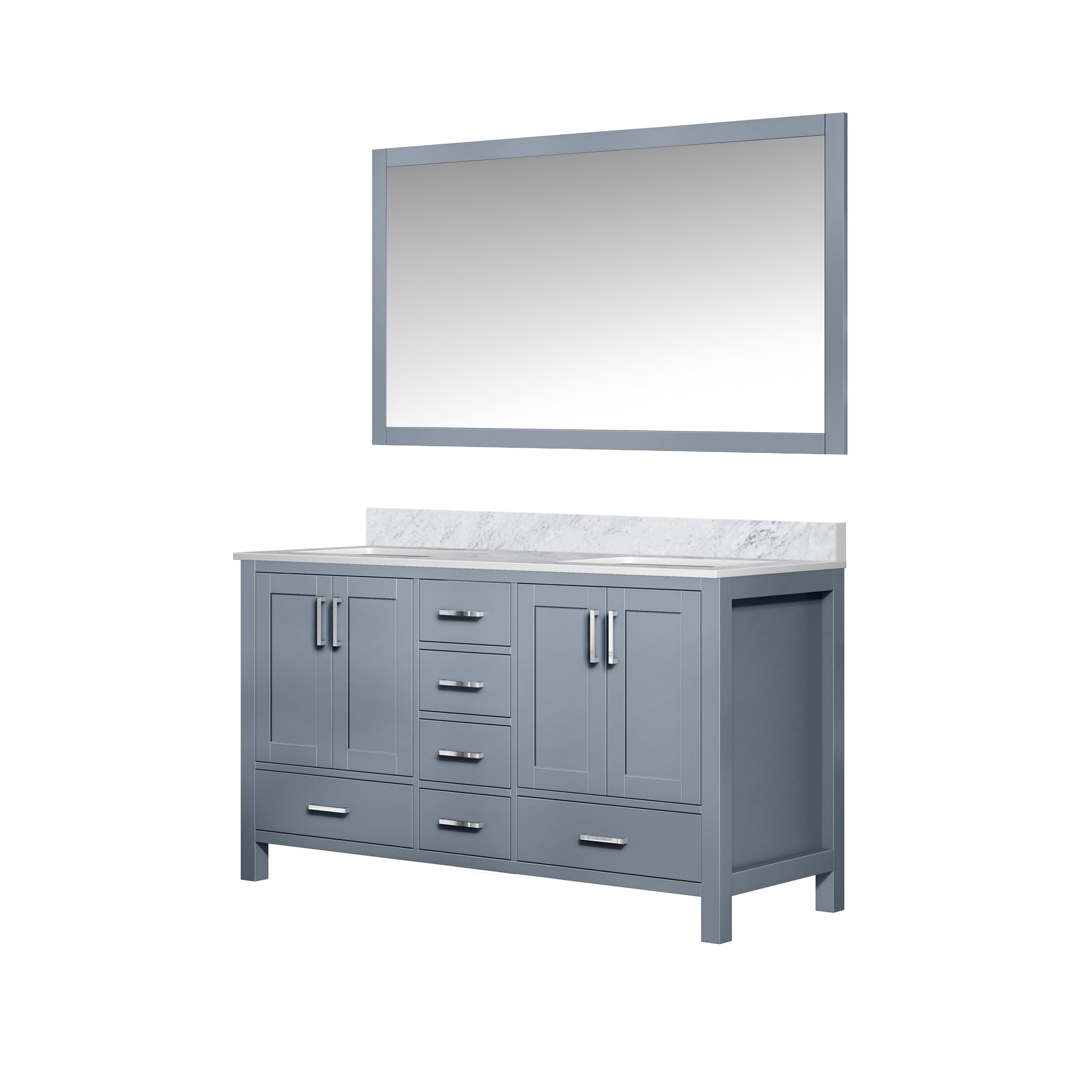 Jacques 60 in. W x 22 in. D Dark Grey Double Bath Vanity